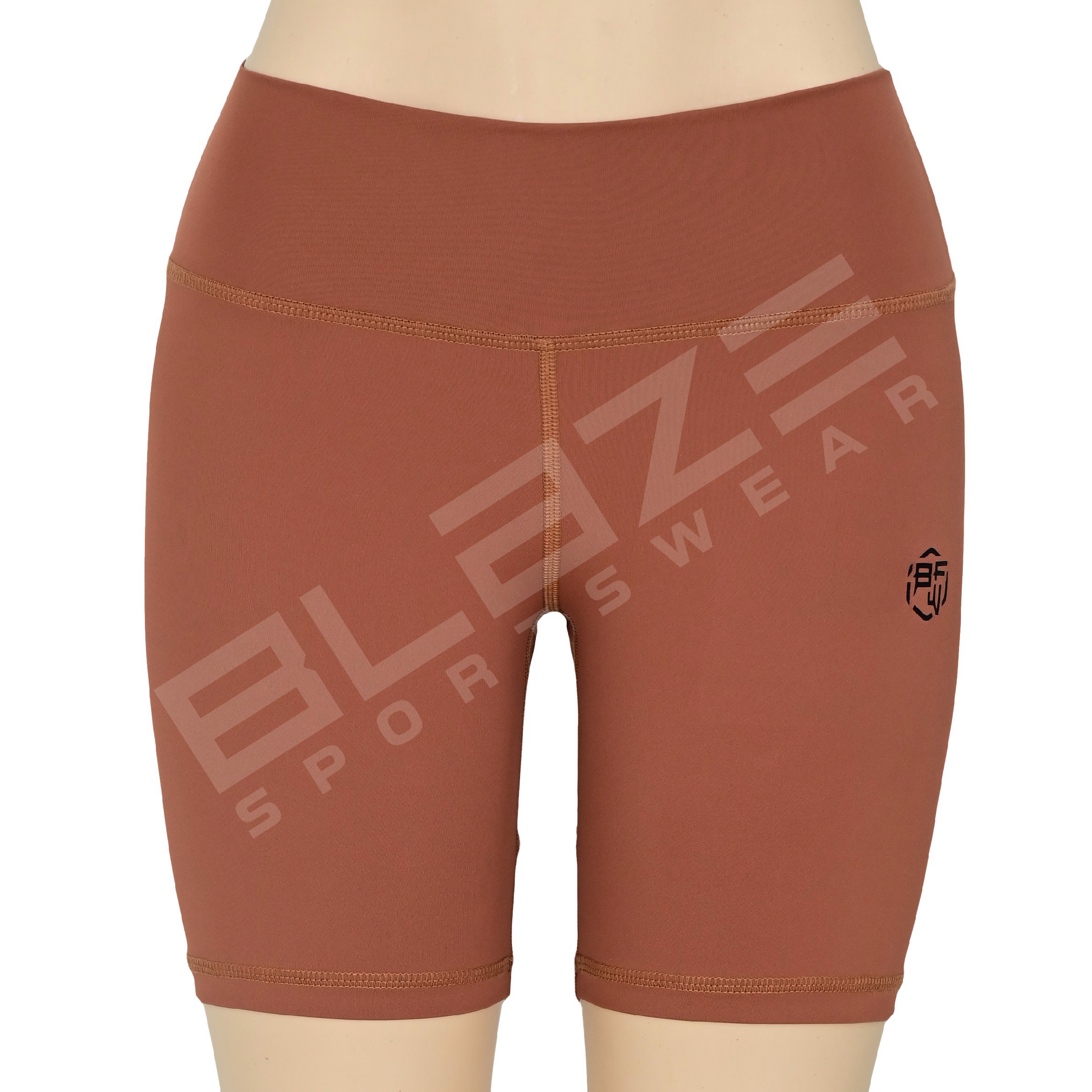 Tailored Elevated High Rise Yoga Booty Shorts Hot Pant Fitness Biker Beach Gym Leggings in Plus Size - view 5