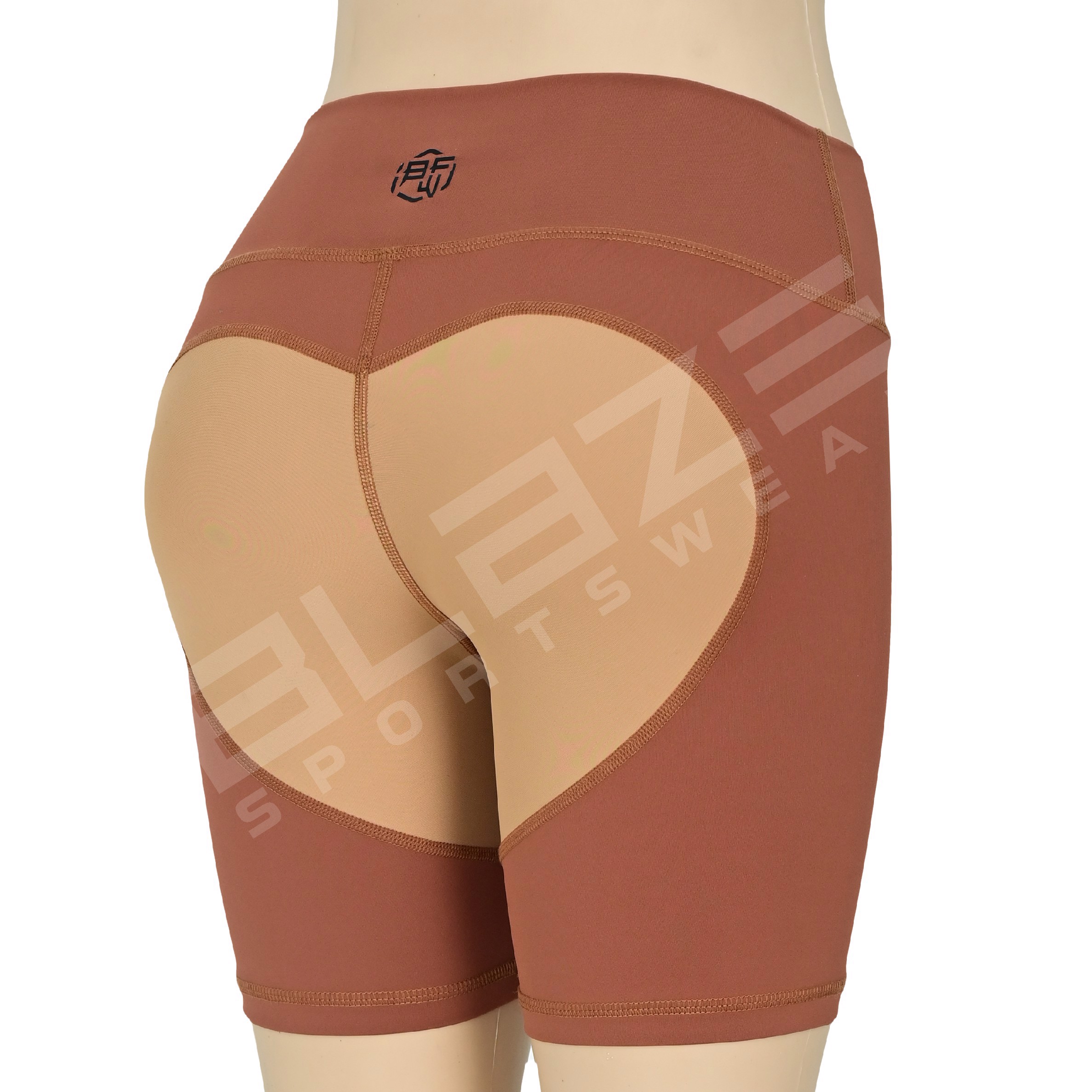 Tailored Elevated High Rise Yoga Booty Shorts Hot Pant Fitness Biker Beach Gym Leggings in Plus Size - view 6