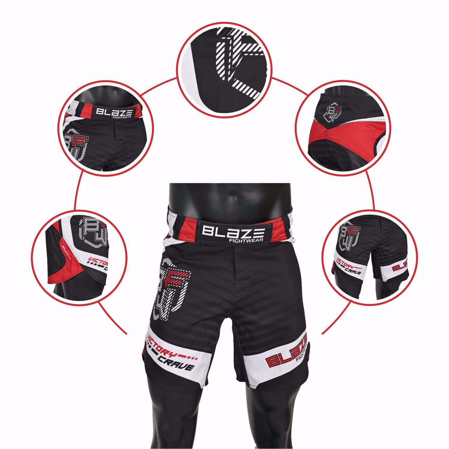 custom MMA Shorts Fight Shorts BJJ Muay Thai WOD Cross-Training KIck Boxing Muay Thai Short - view 6