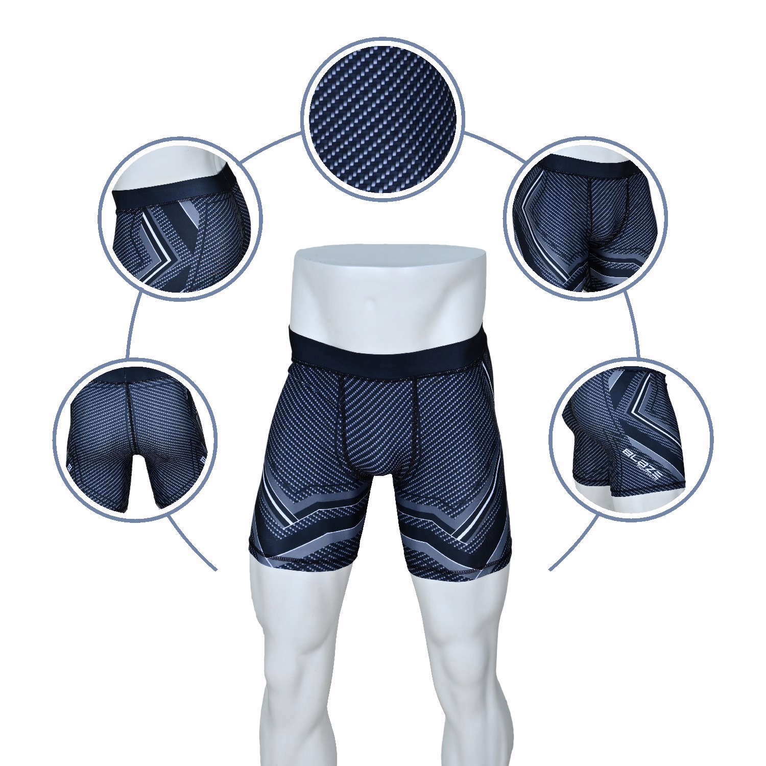 Customized sublimation  short running bjj workout compression short training and athlete - view 7