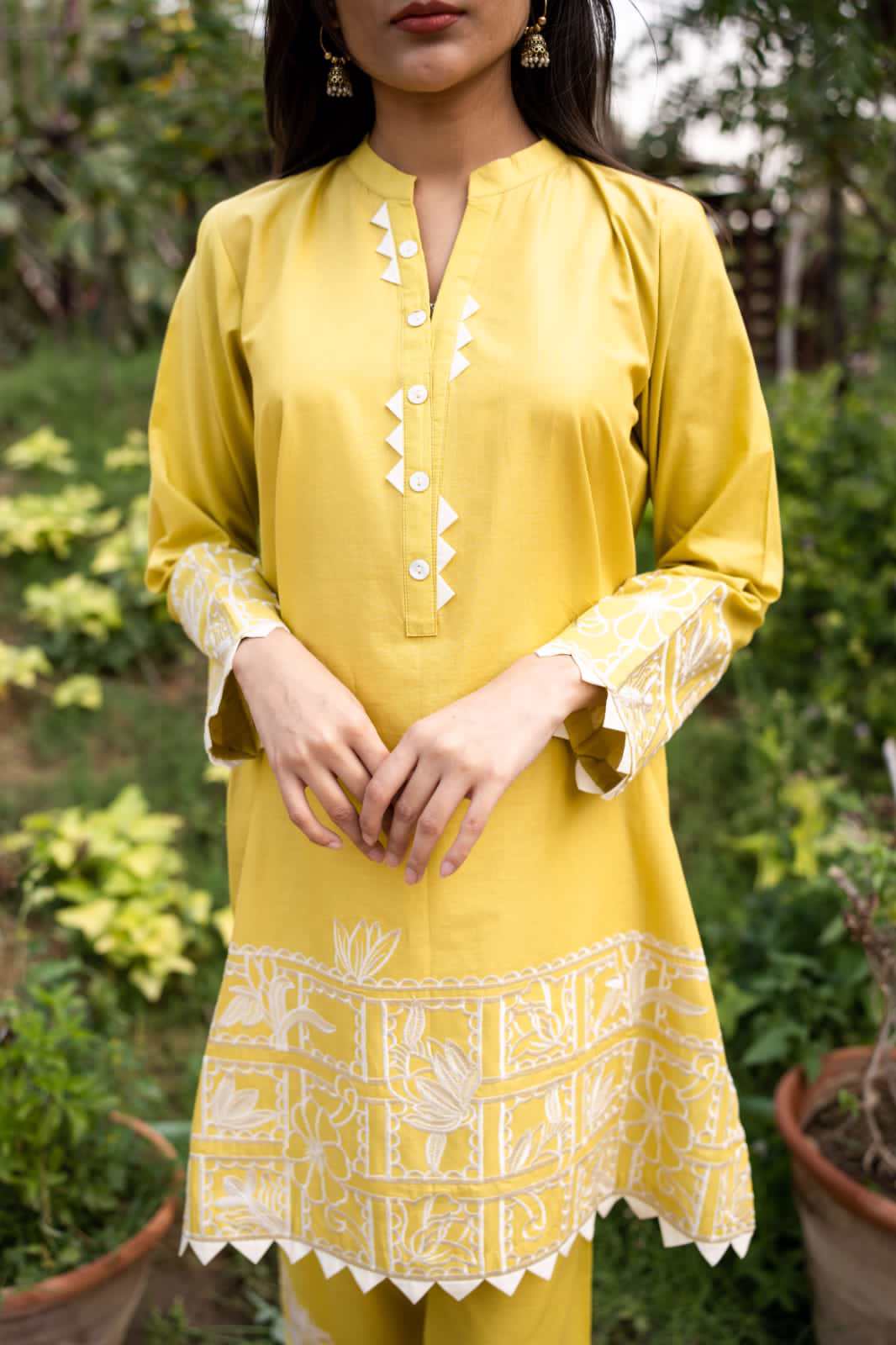 3 piece eastern embroidered suit  - view 2