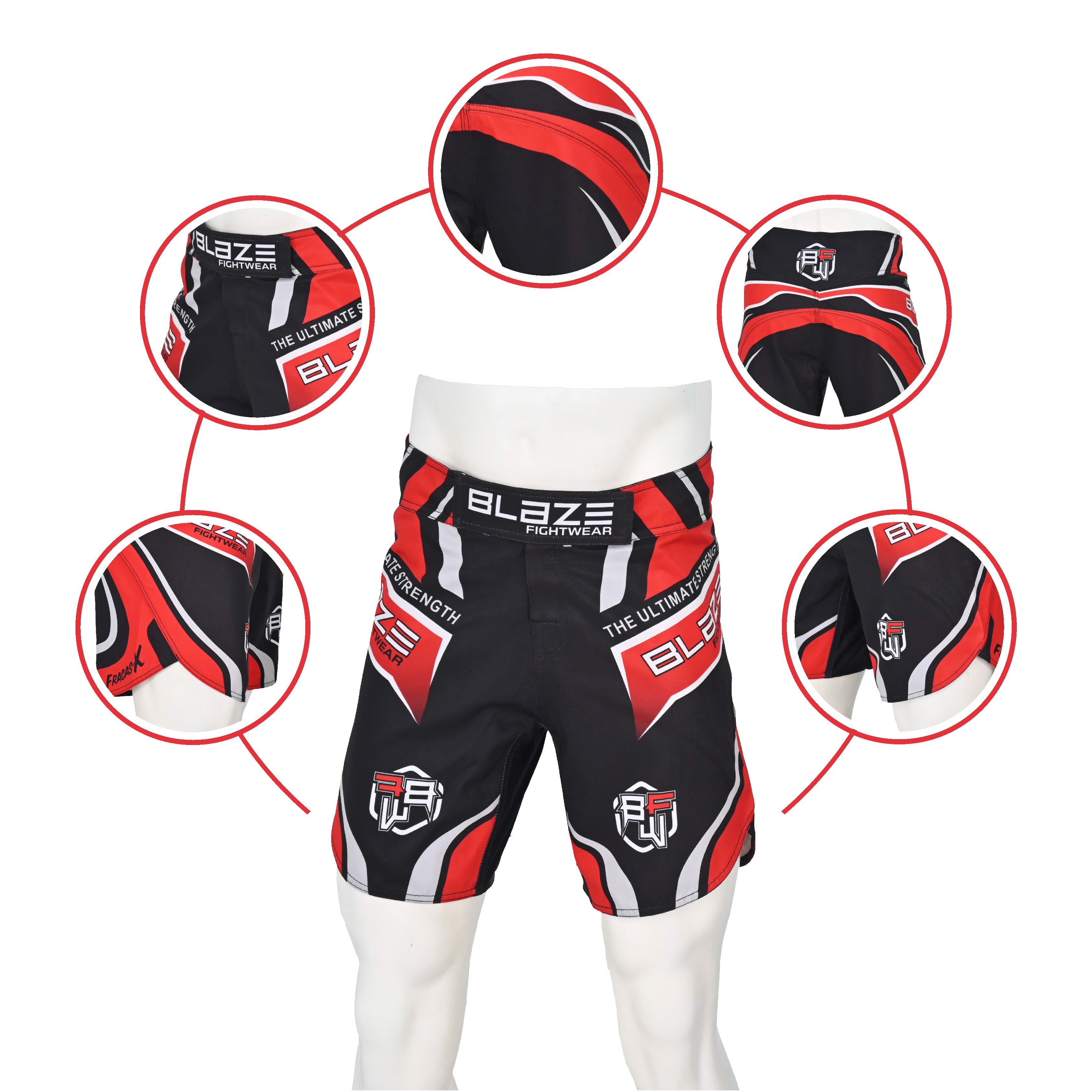 Customized mma fight shorts mma shorts wholesale blank mma short - view 3