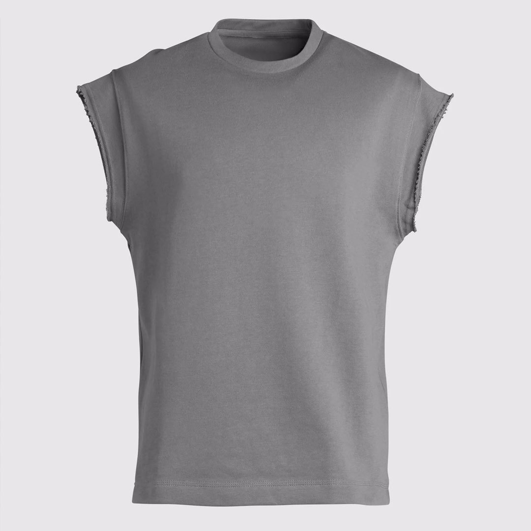 Custom Premium 100% Cotton terry Tank top for Gym men and boys for Work out Custom workout Tank Top - view 3