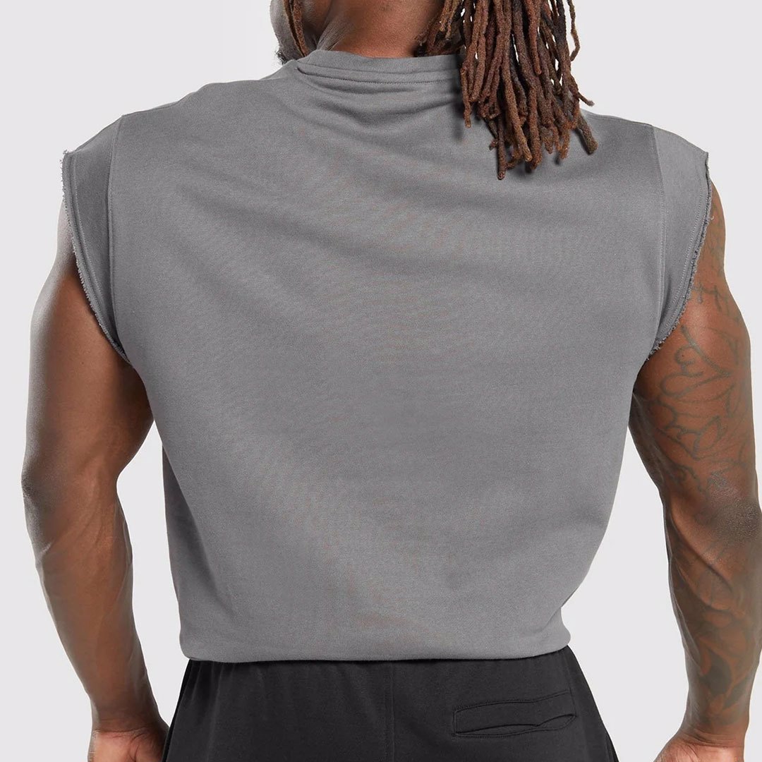 Custom Premium 100% Cotton terry Tank top for Gym men and boys for Work out Custom workout Tank Top - view 7