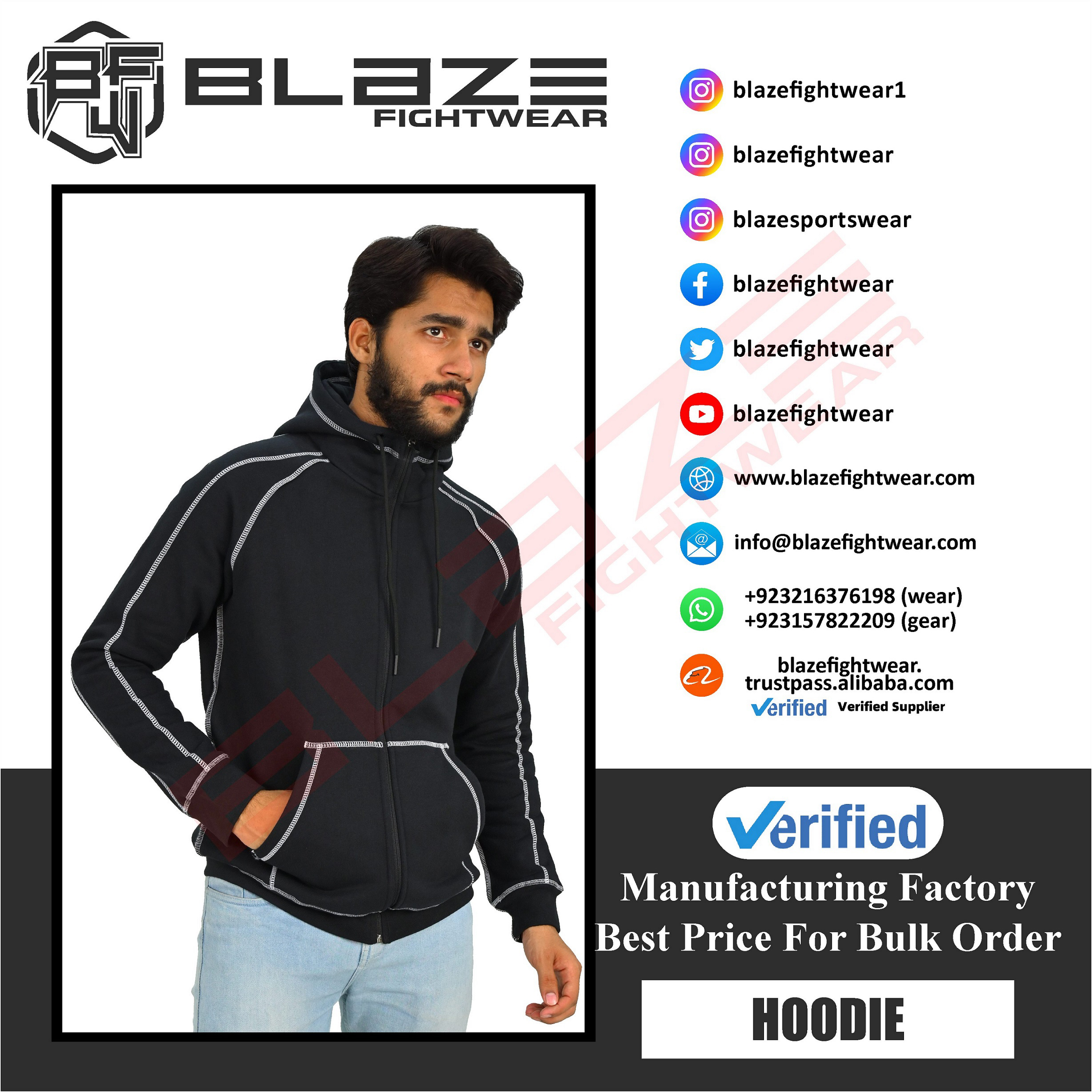 New Custom Design Logo Mens Black Fashion Long Sleeve BlankPullover Cotton Hoodie Quantity Print OEM - view 7