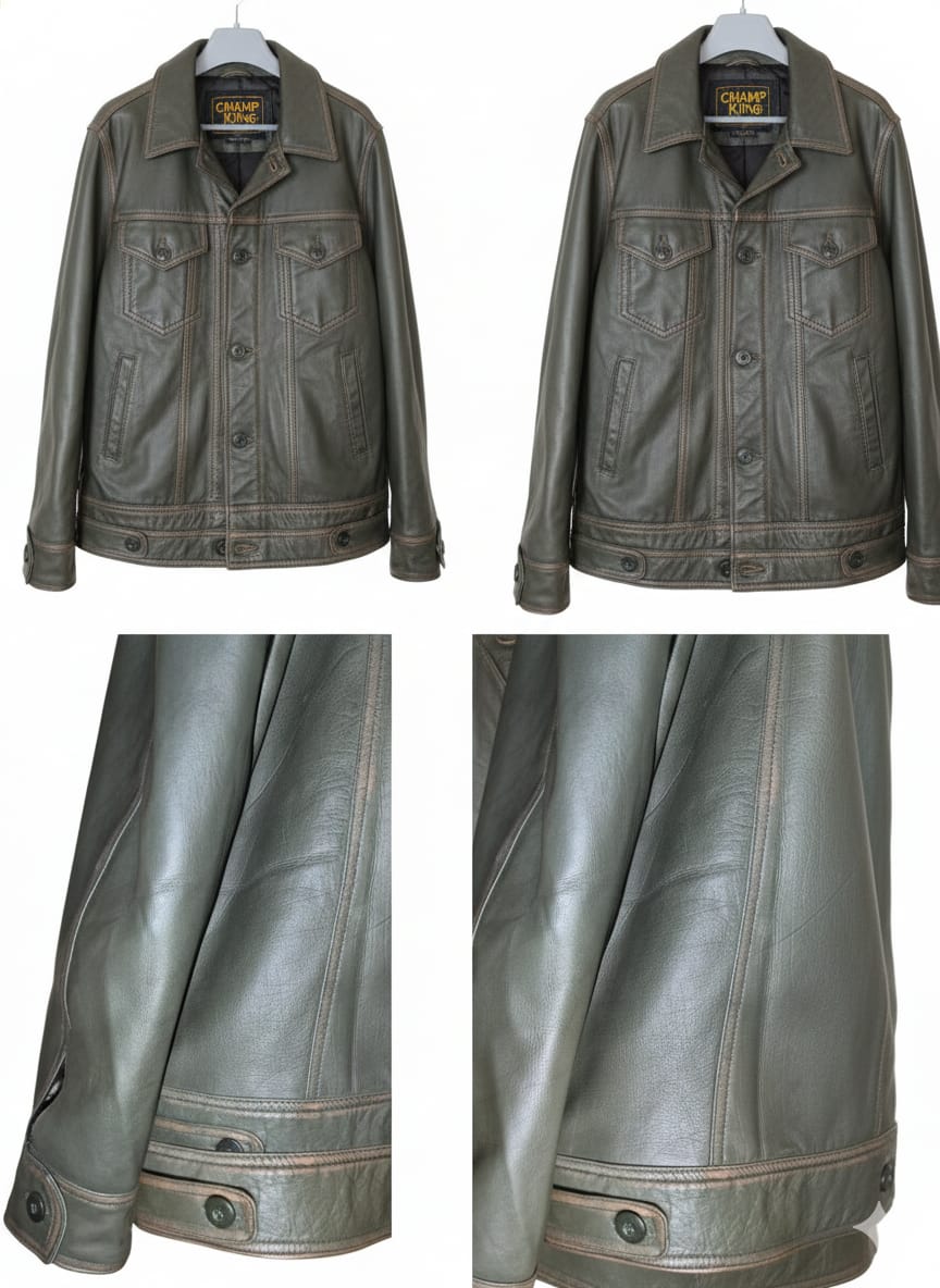 Stylish Sheep leather mate finish Jacket - view 4