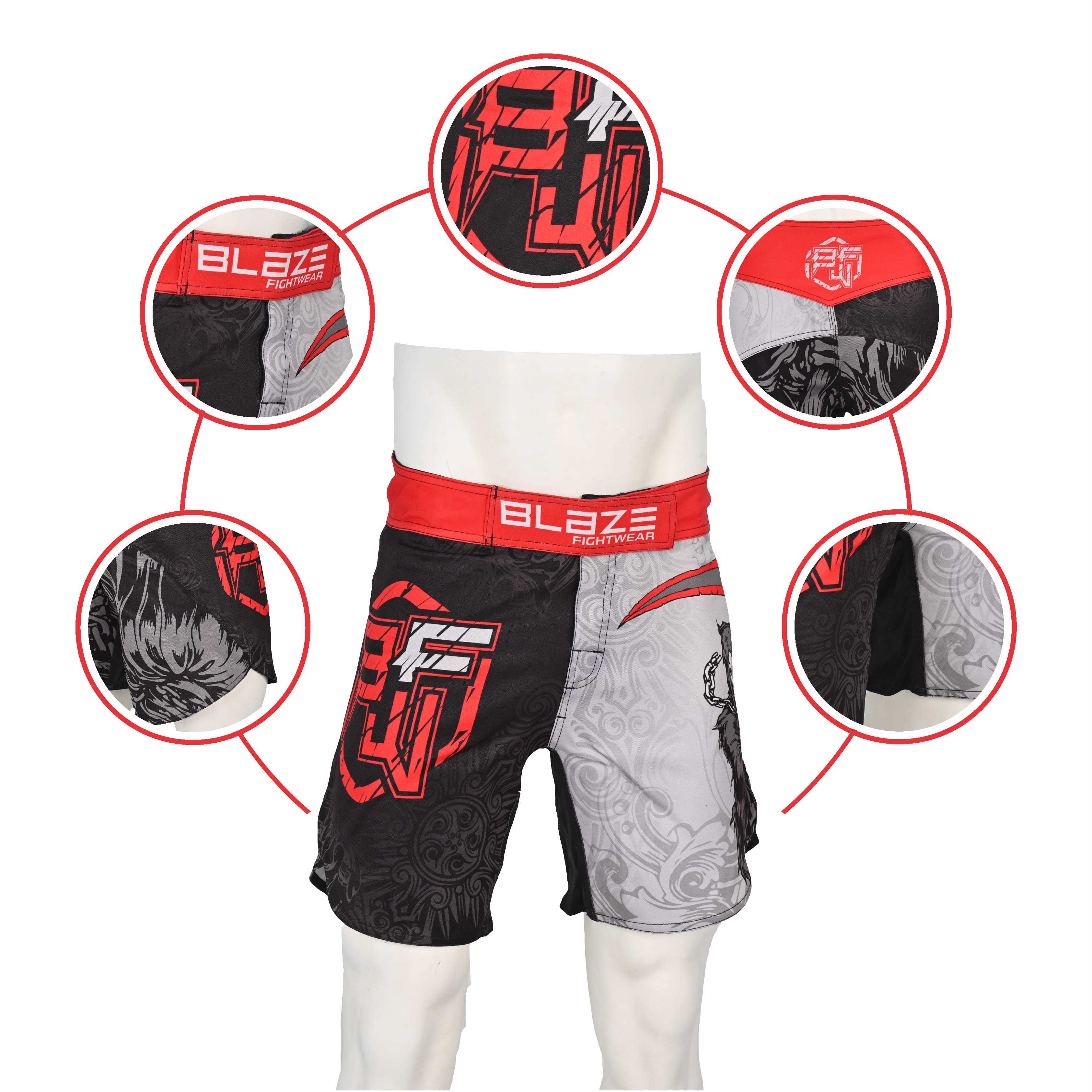Custom Durable MMA Shortl BJJ Fight Wear Short light weight grappling short no gi training short  - view 5