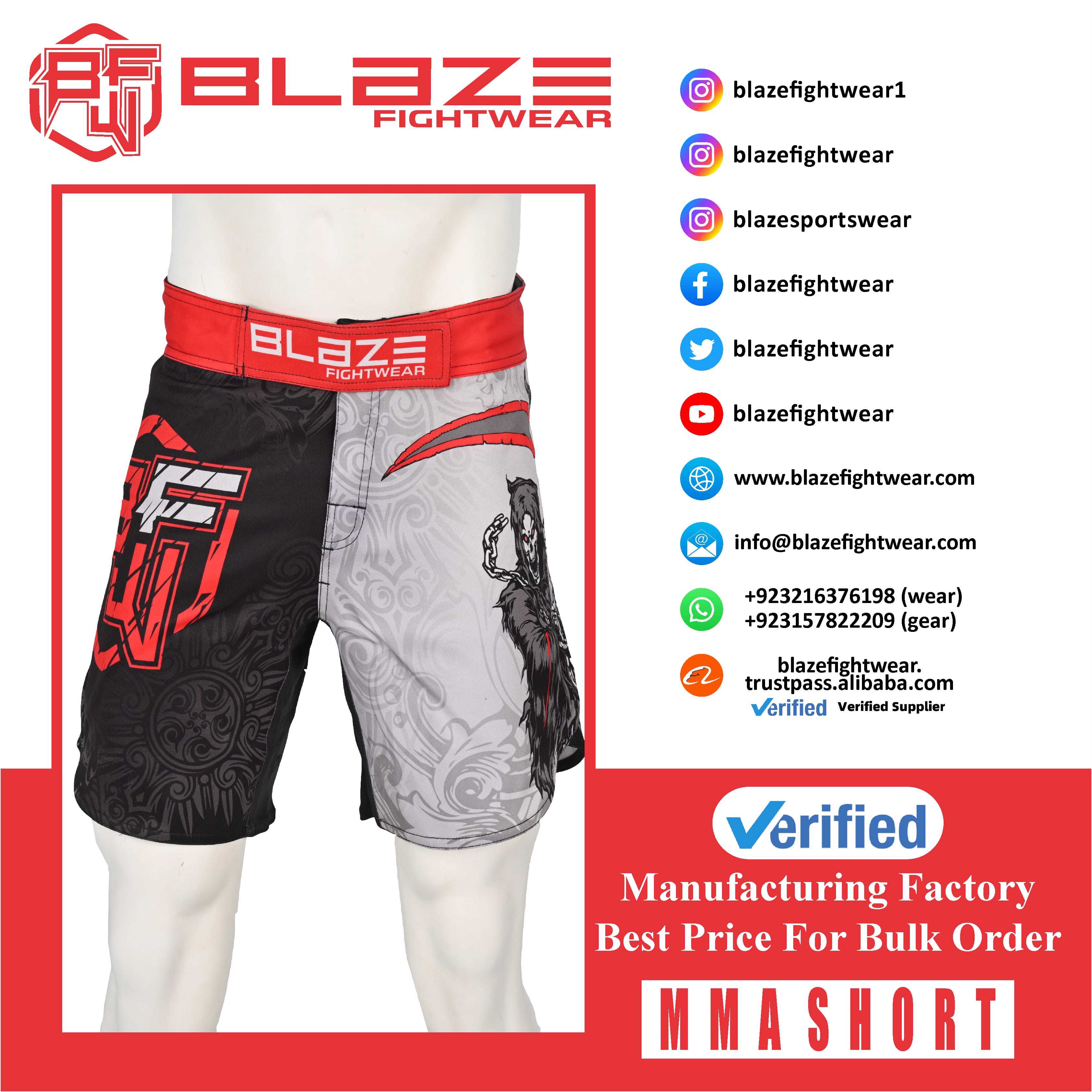Custom Durable MMA Shortl BJJ Fight Wear Short light weight grappling short no gi training short  - view 6