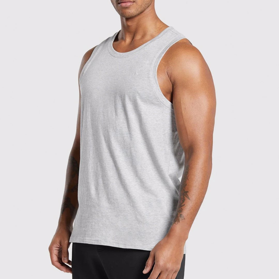 Best and premium quality  100% 180 GSM Cotton Tank top for Gym boy and Men in best competitive rates - view 3