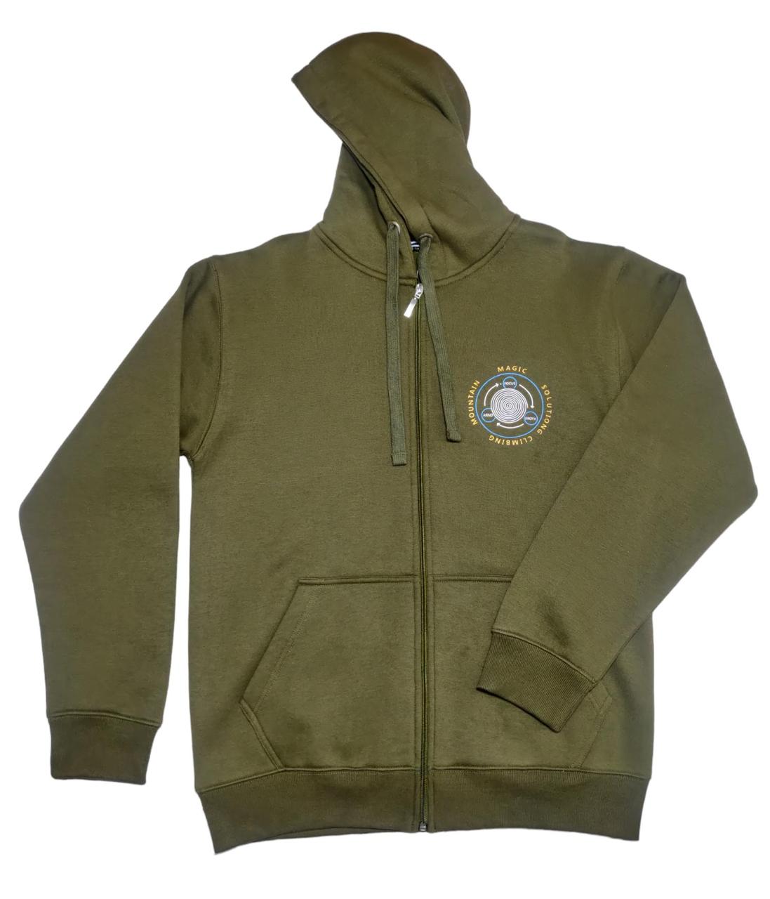 Zippered Printed Hoodie