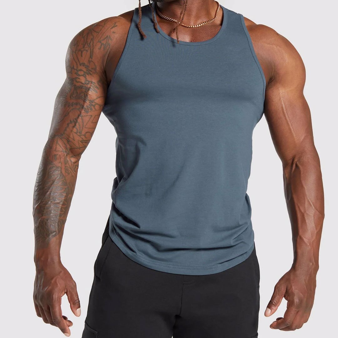 Best and premium quality  100% 200 GSM Cotton Tank top for Gym man in premium stuff