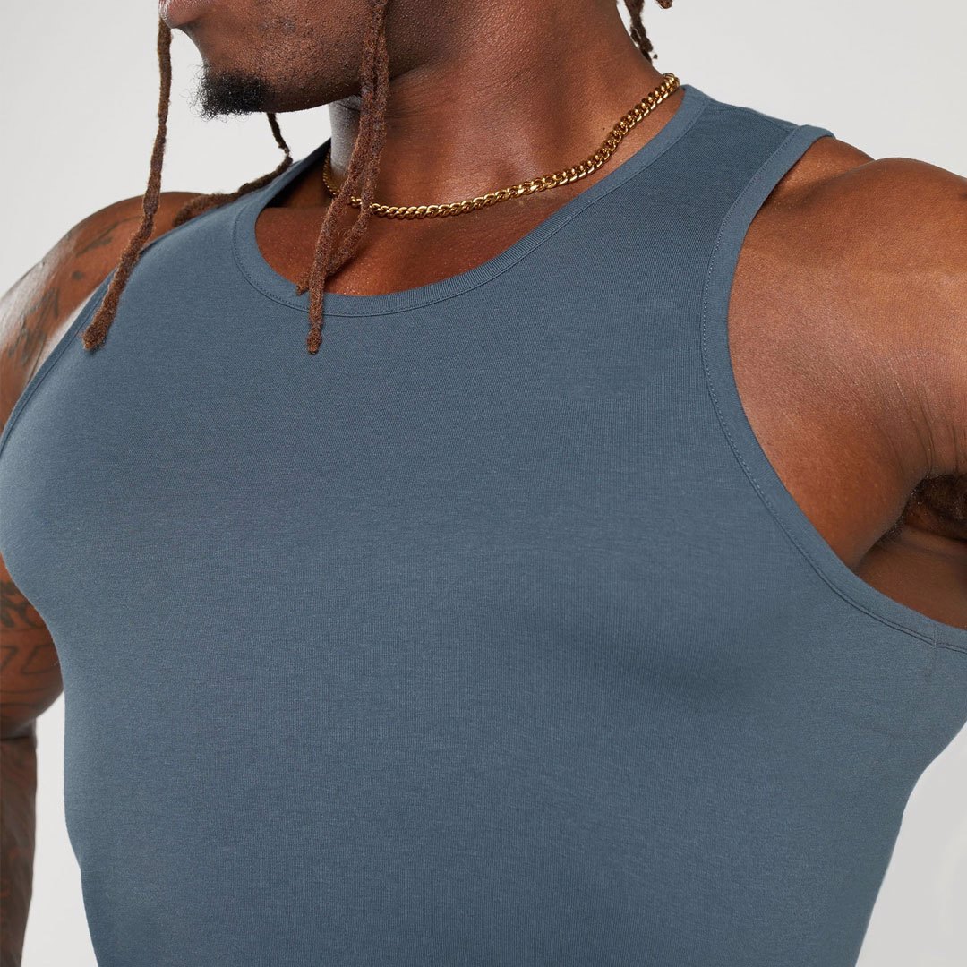 Best and premium quality  100% 200 GSM Cotton Tank top for Gym man in premium stuff - view 3