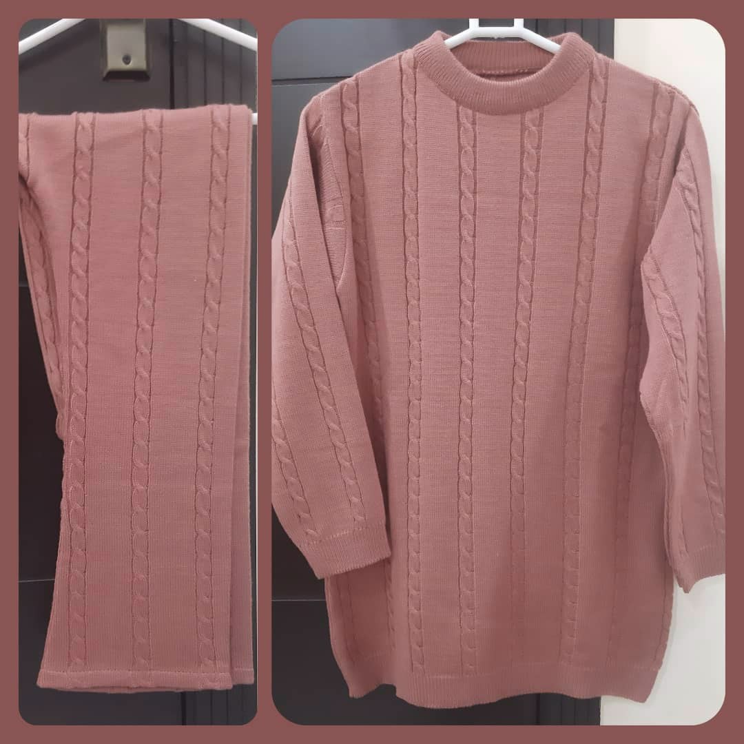Cable Knitted Sweater Acrylic Wool Cashmere