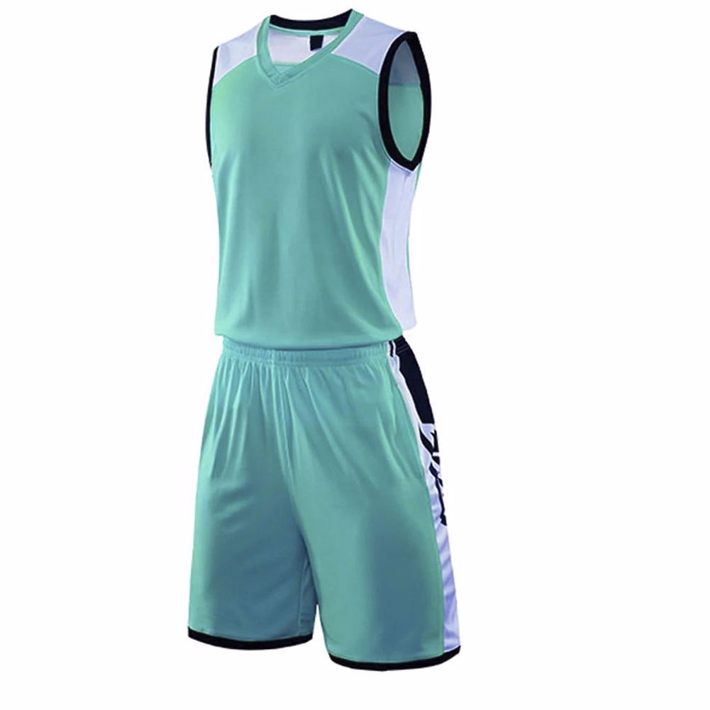 Basketball Jersey Uniform Striped Basketball Jersey And Shorts - view 2
