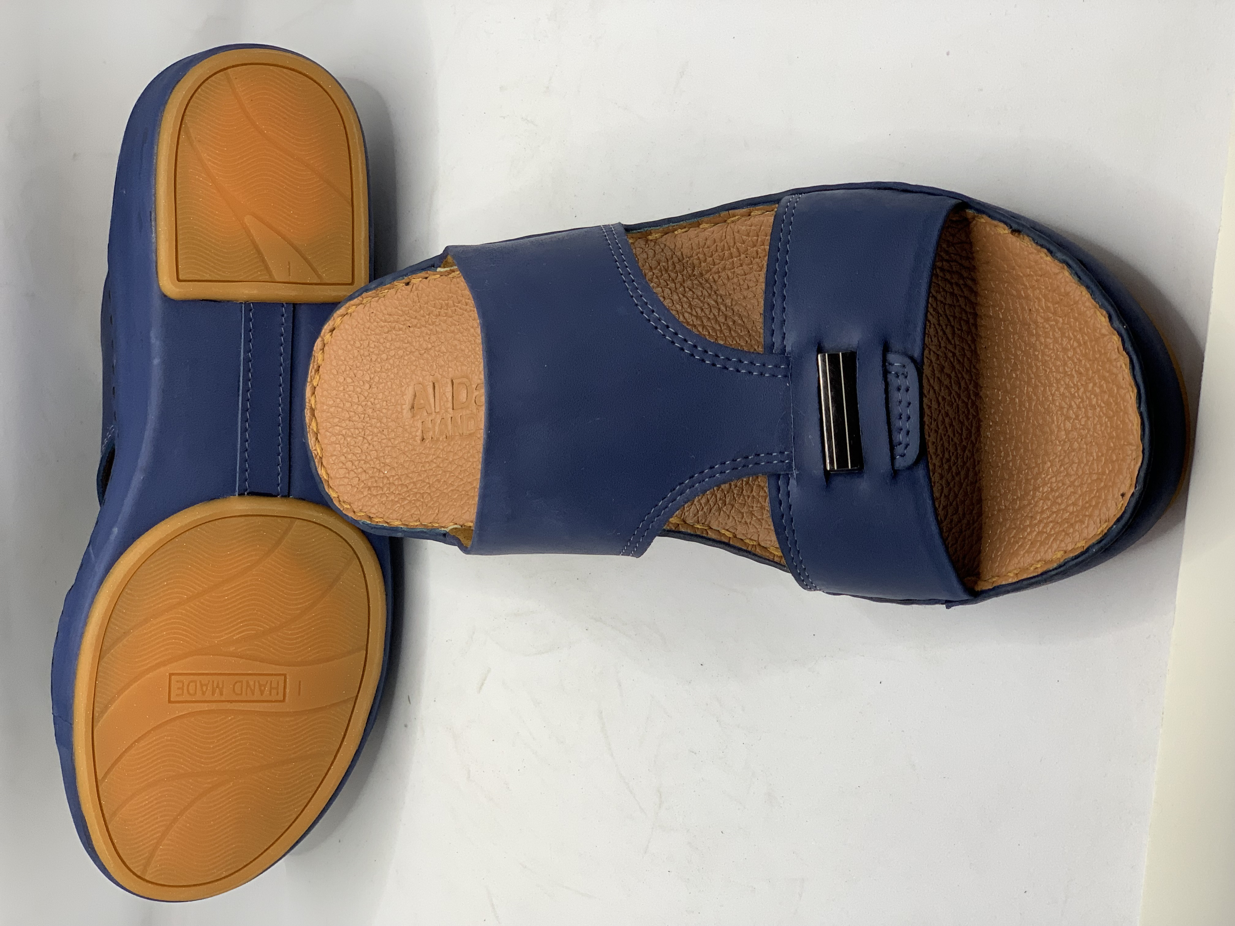 Hand Made Cow Plain Leather Customized Brand Slippers - view 2