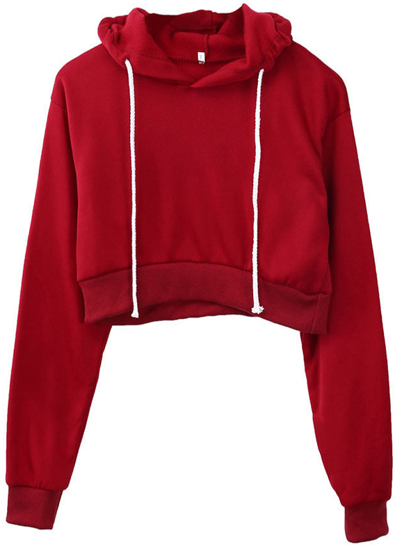 Customized Cotton Fleece Women Crop Hoodies - view 3