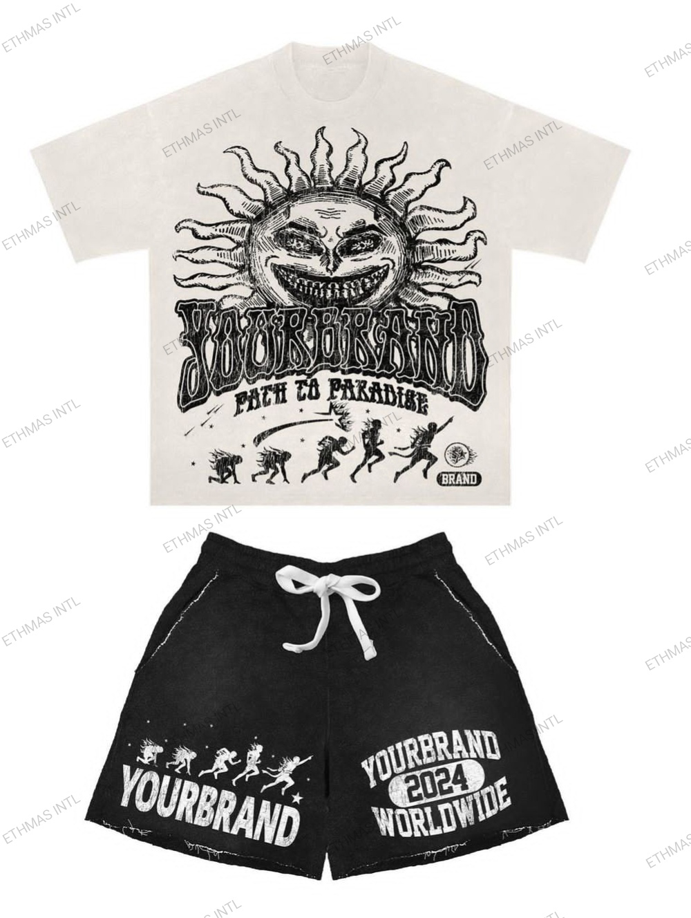 Customized Cotton French Terry DTF Printing Tshirts&shorts - view 6