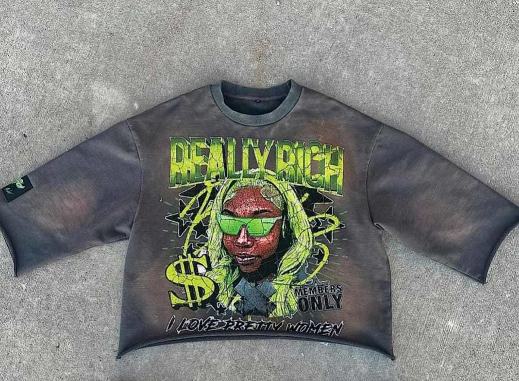 Customized DTG Oversize Crop Sweatsshirt