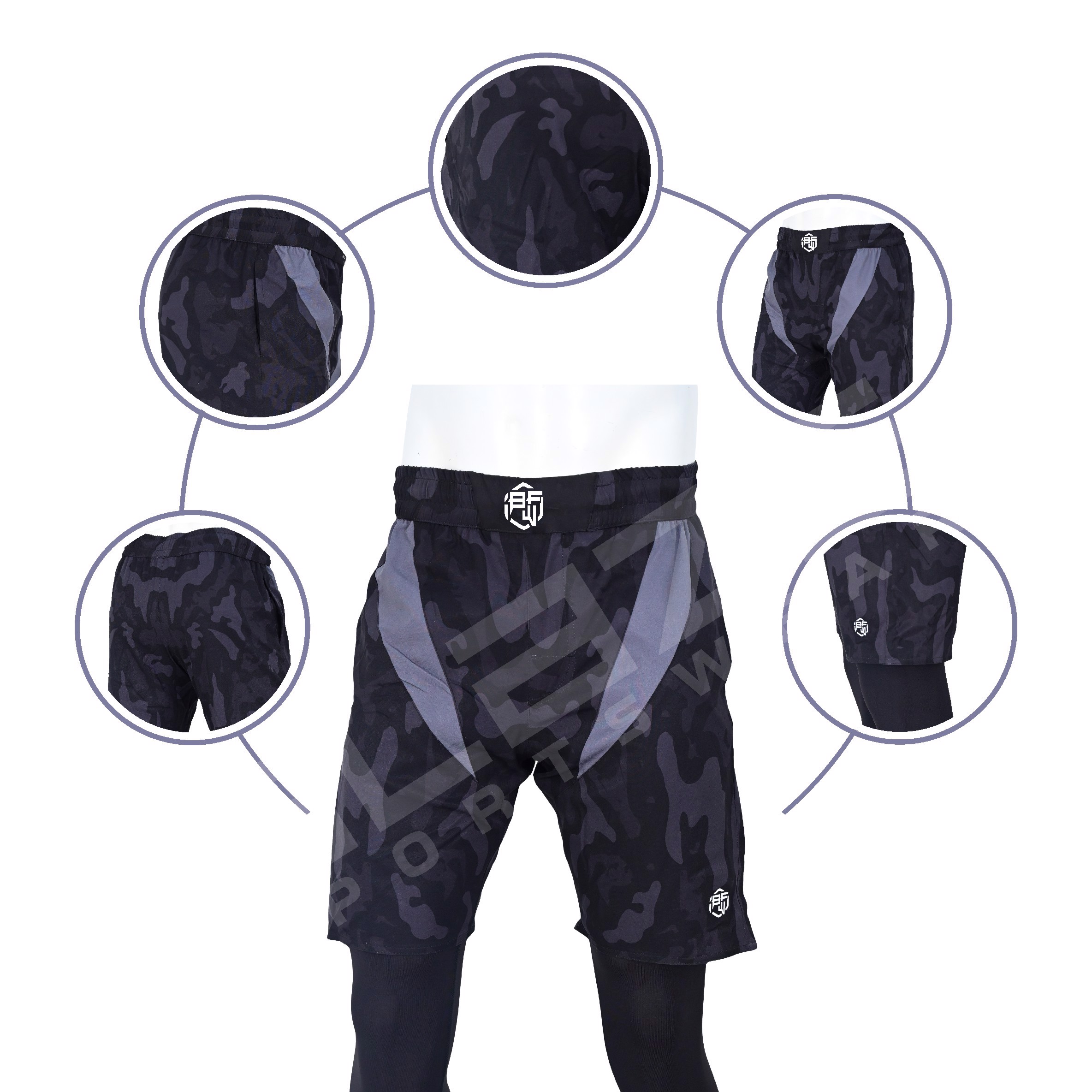 OEM Gym Shorts Custom Compression Sweat Training Workout Fitness Athletic Sports Men - view 7
