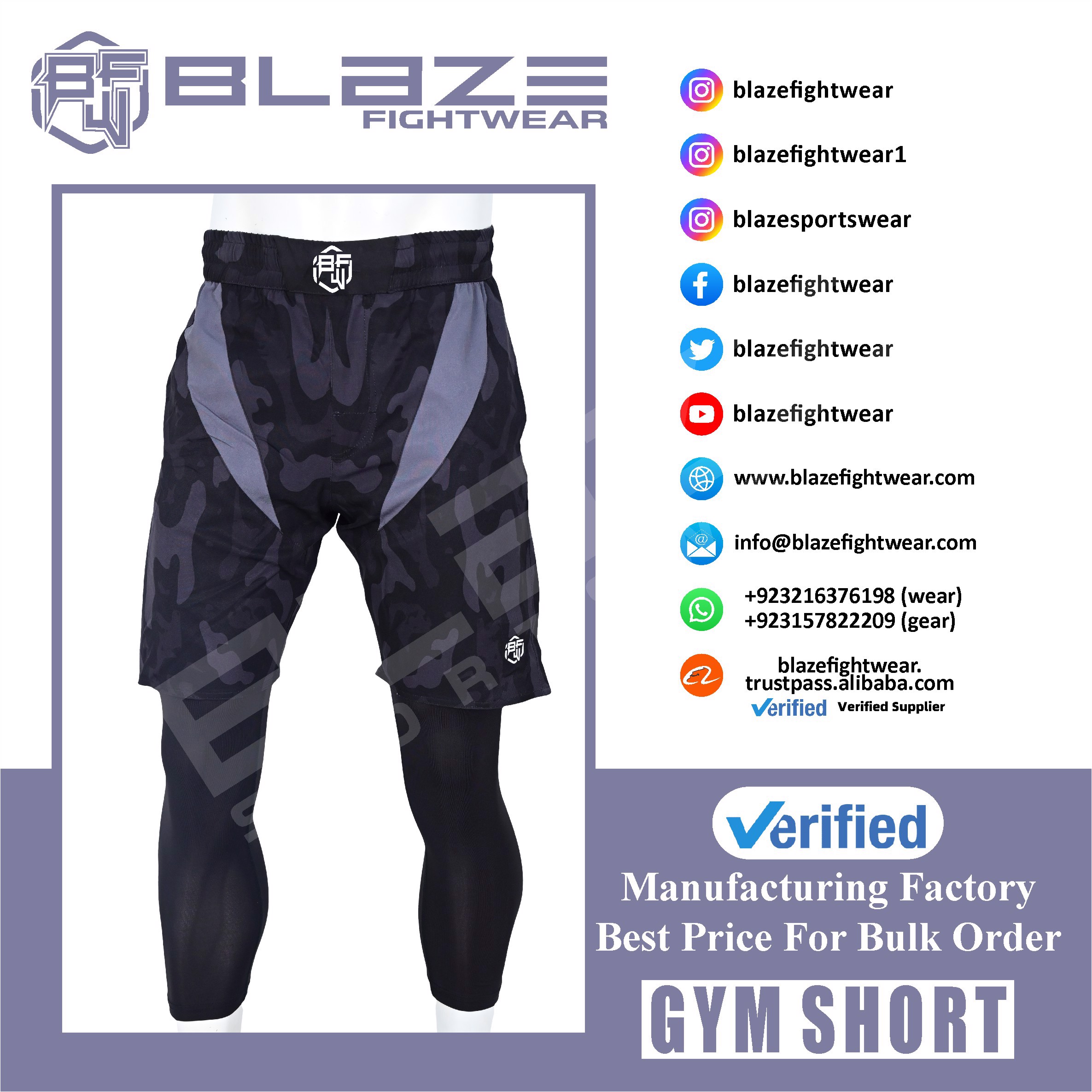 OEM Gym Shorts Custom Compression Sweat Training Workout Fitness Athletic Sports Men - view 9