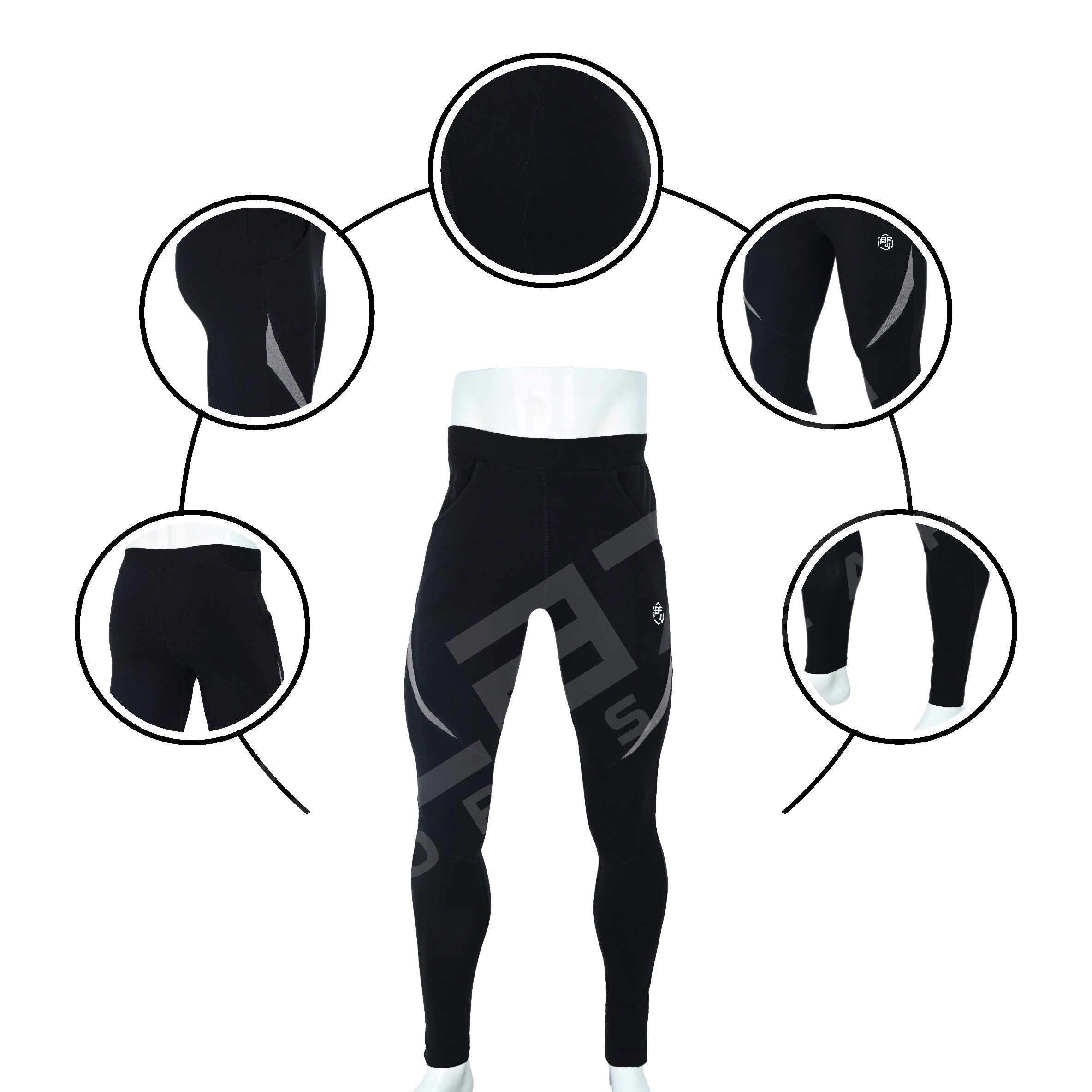 wholesale Custom Design men tights running pant athelete leggings light weight breathable pant  - view 7