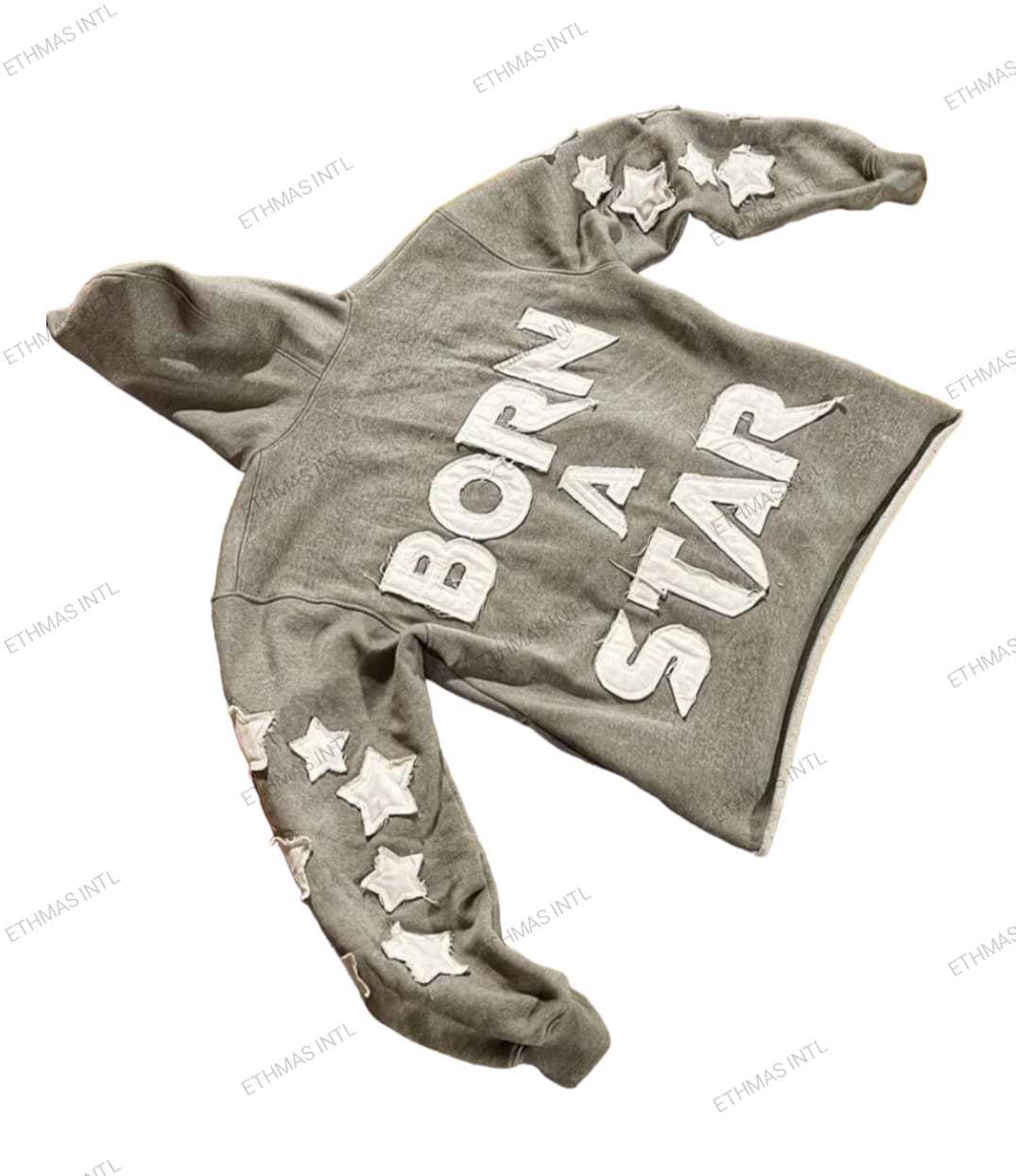 Customized Cotton Distressed Embroidery Crop Hoodies - view 18