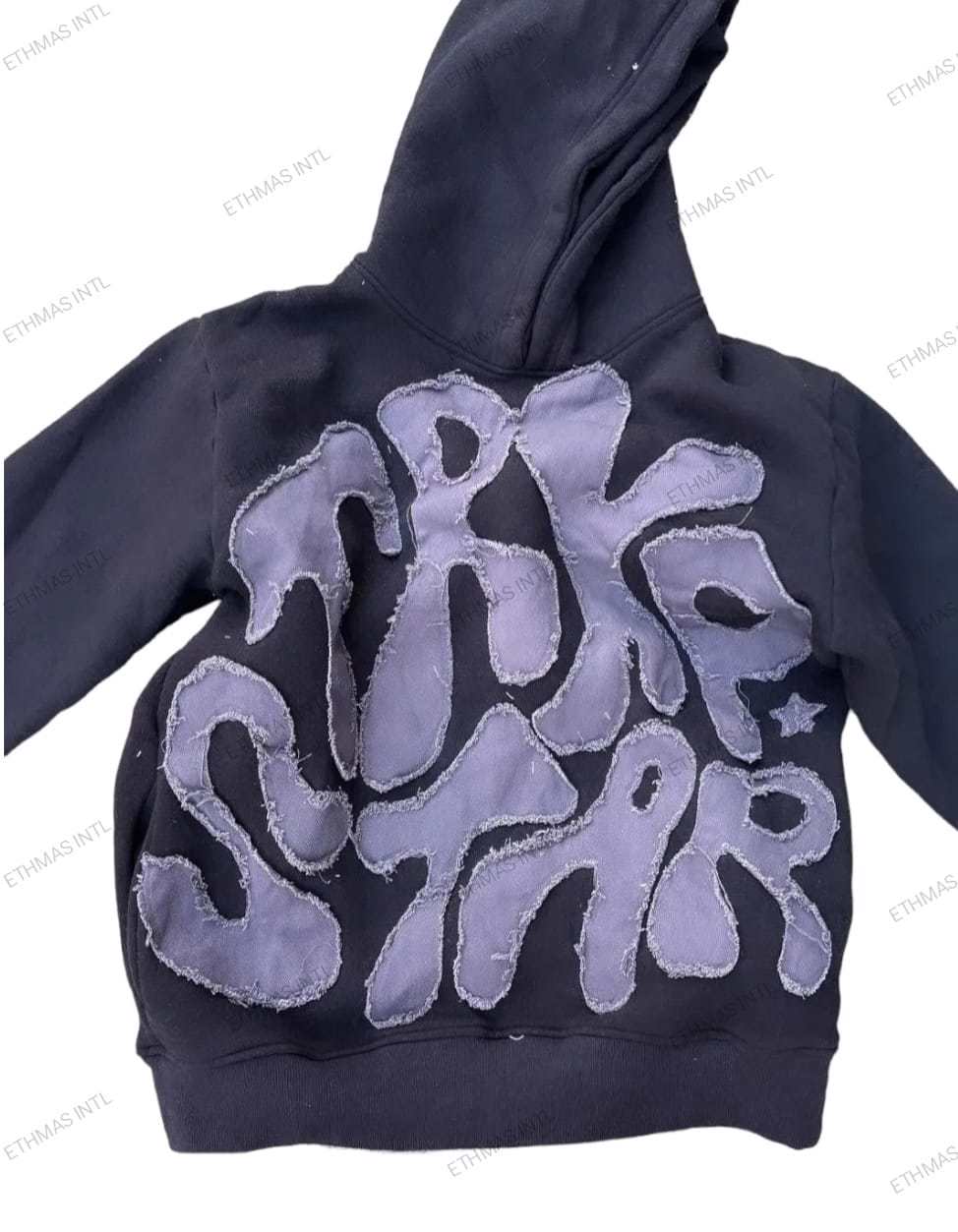 Customized Cotton Fleece Distressed Embroidery Hoodies - view 3