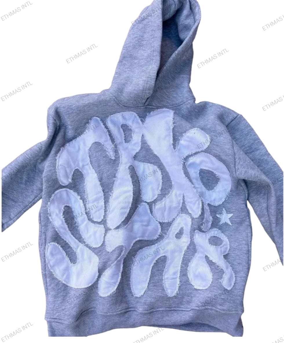 Customized Cotton Fleece Distressed Embroidery Hoodies - view 5