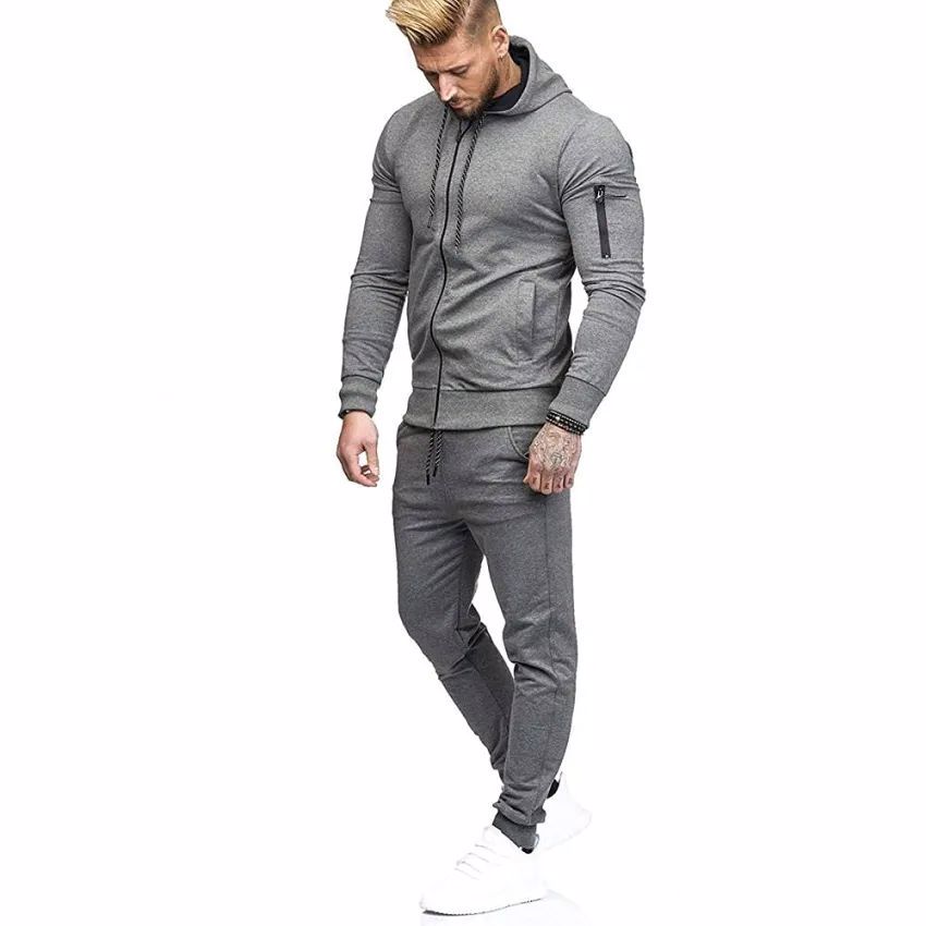 wholesale custom logo male sweatsuit men polyester track suit - view 3