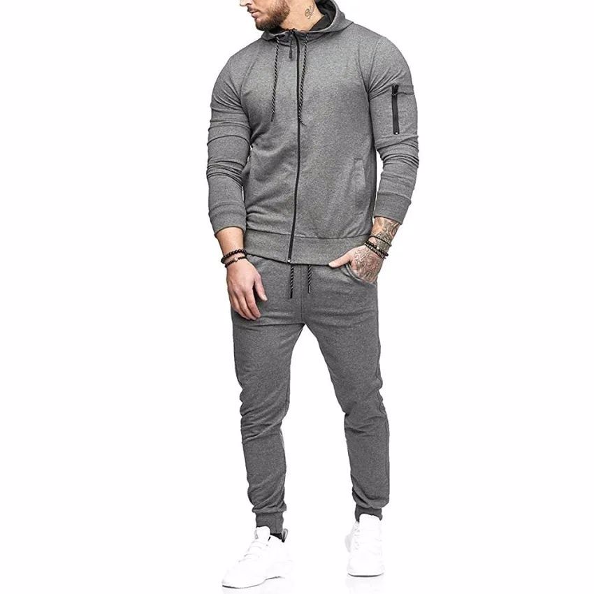 wholesale custom logo male sweatsuit men polyester track suit - view 4