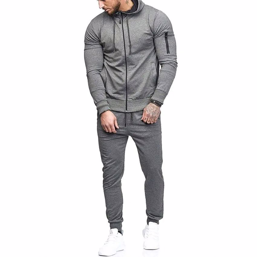 wholesale custom logo male sweatsuit men polyester track suit - view 5