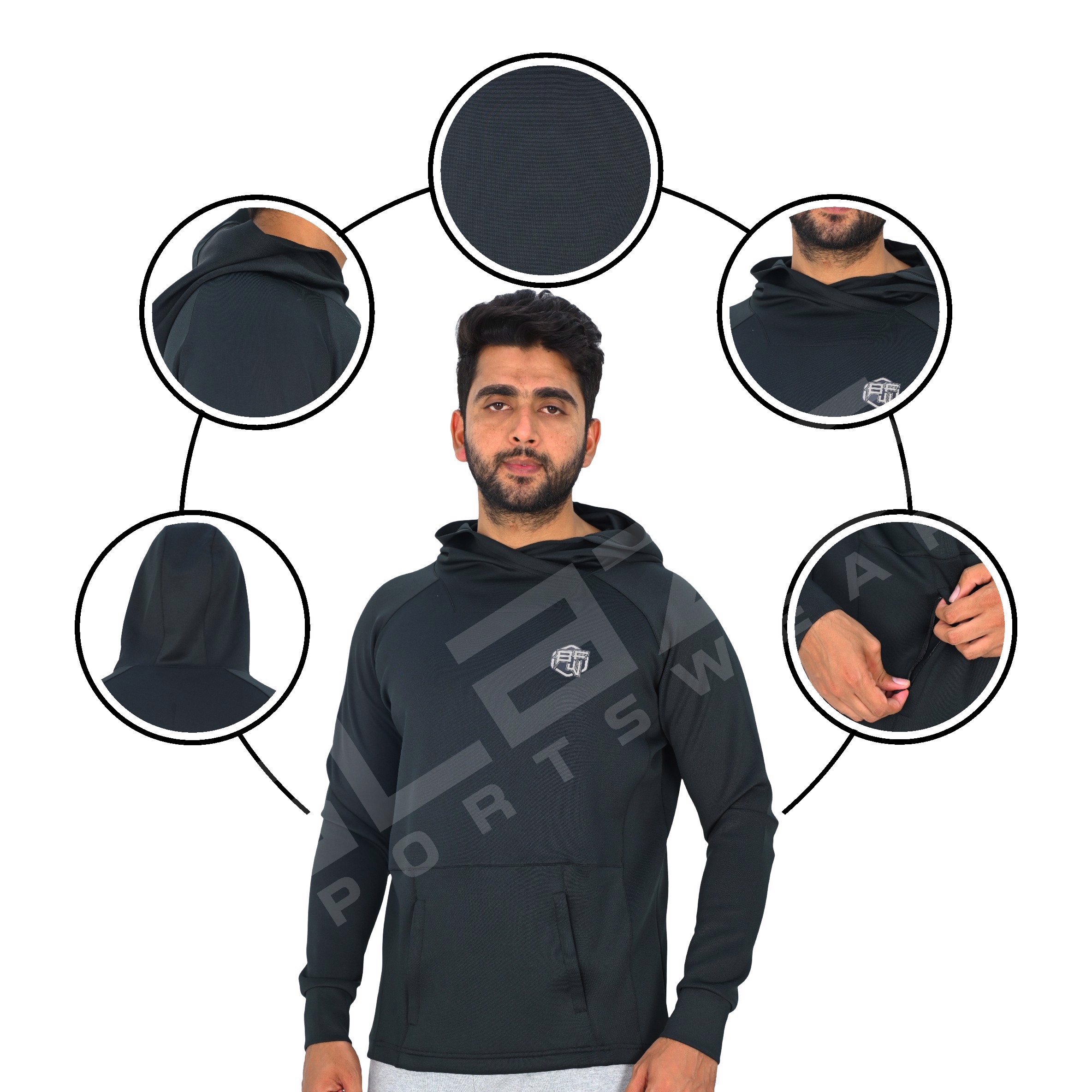 Tailor-made Men High Quality Cotton Polyester Printed Pullover Men Hoodie Quantity DIY OEM  - view 8