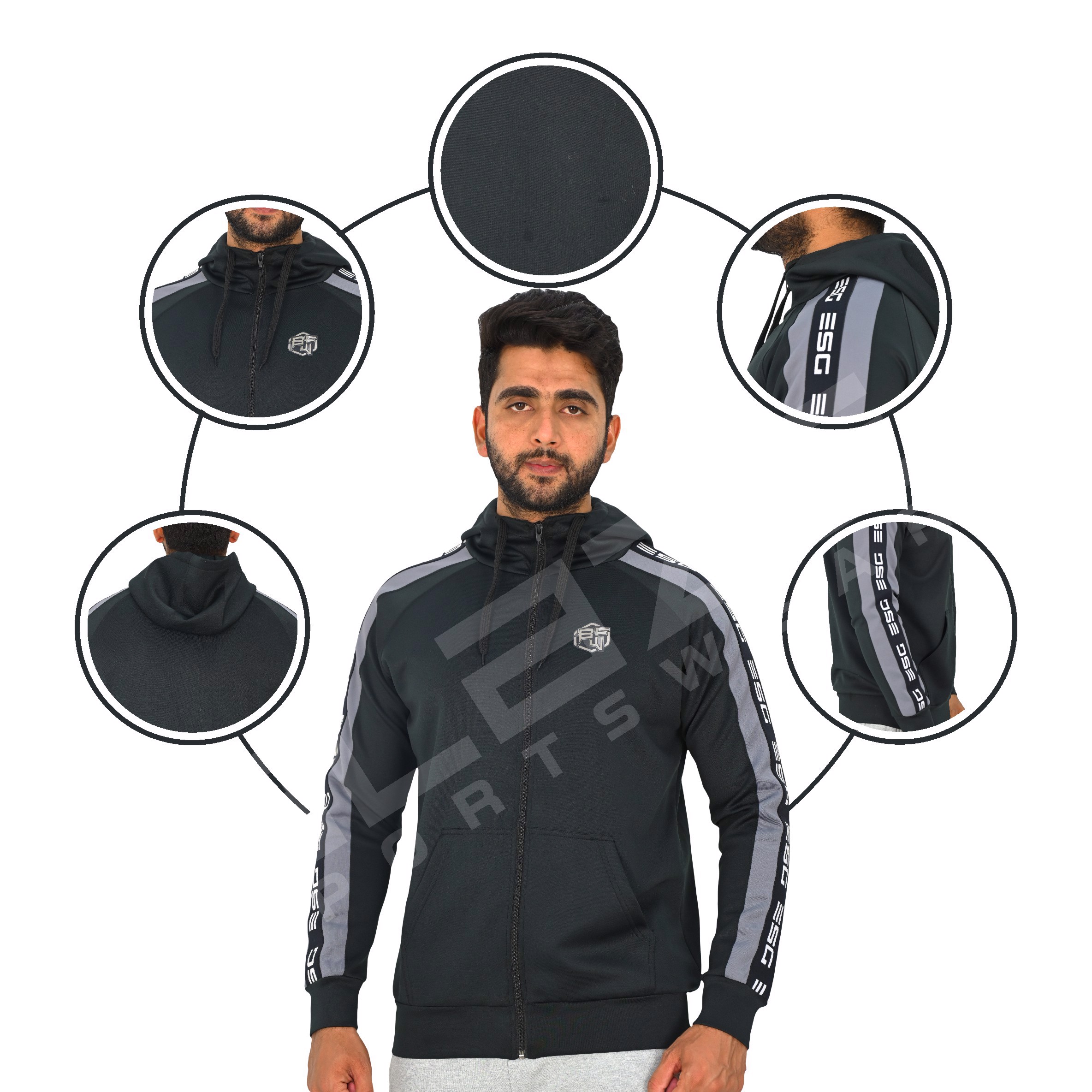 Tailor-made Design Logo Mens  Fashion Long Sleeve Blank Pullover Cotton Hoodie Quantity Print OEM - view 7