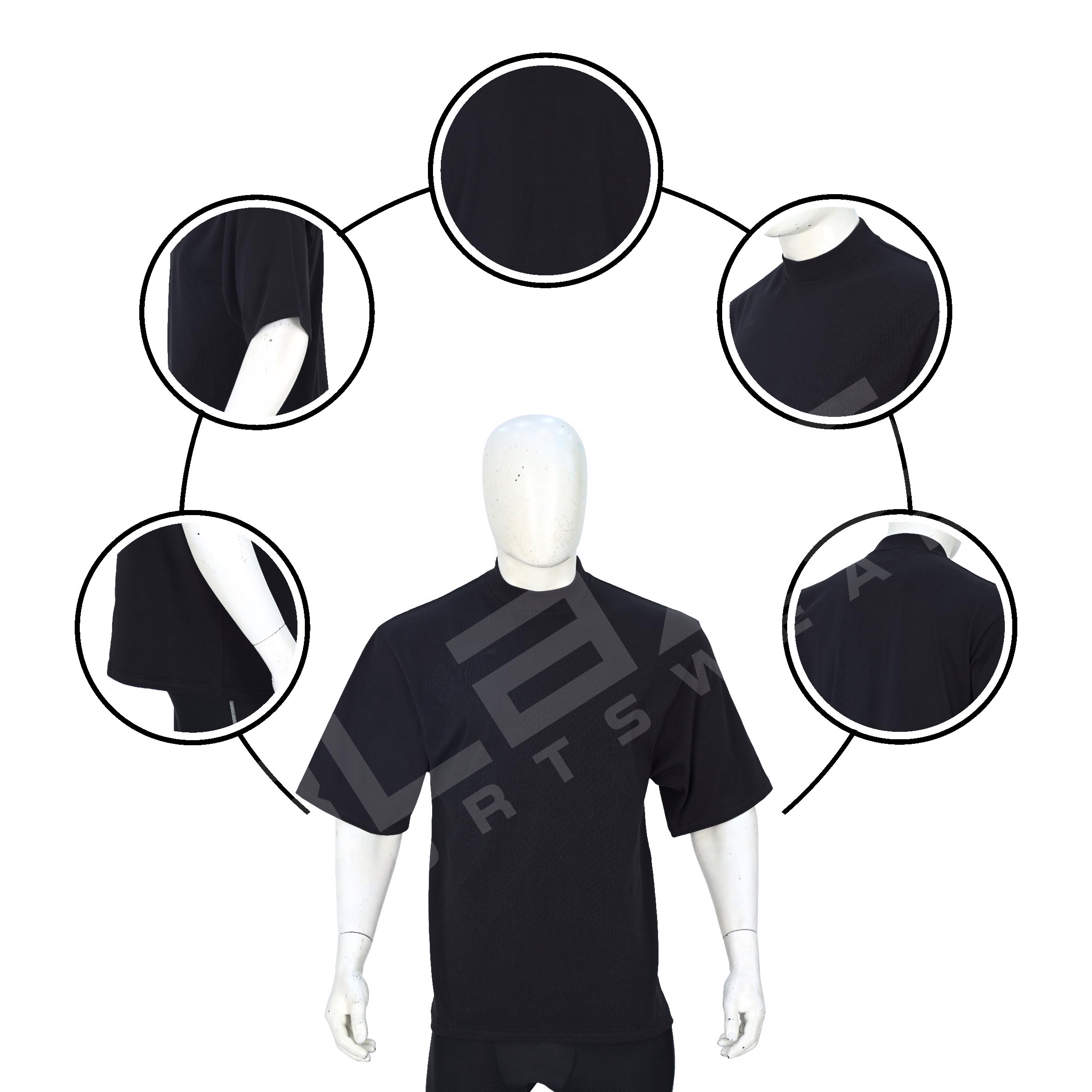 customized  cotton T-shirt regular fit oversize drop shoulder T shirt 100% cotton regular cut - view 7