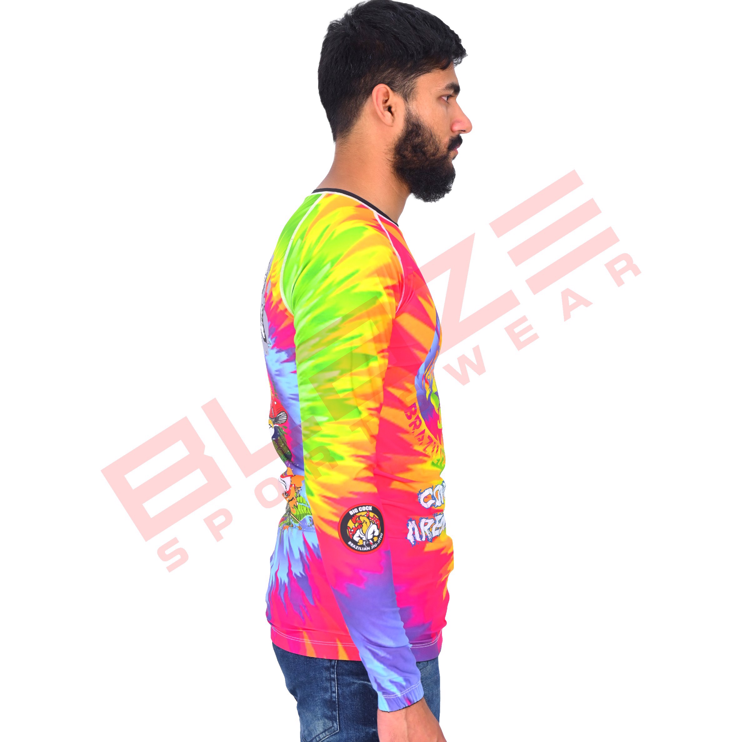 MMA Rash Guard full Sleeve Rash Guard OEM Sublimation printed High Quality BJJ Rash guard breathable