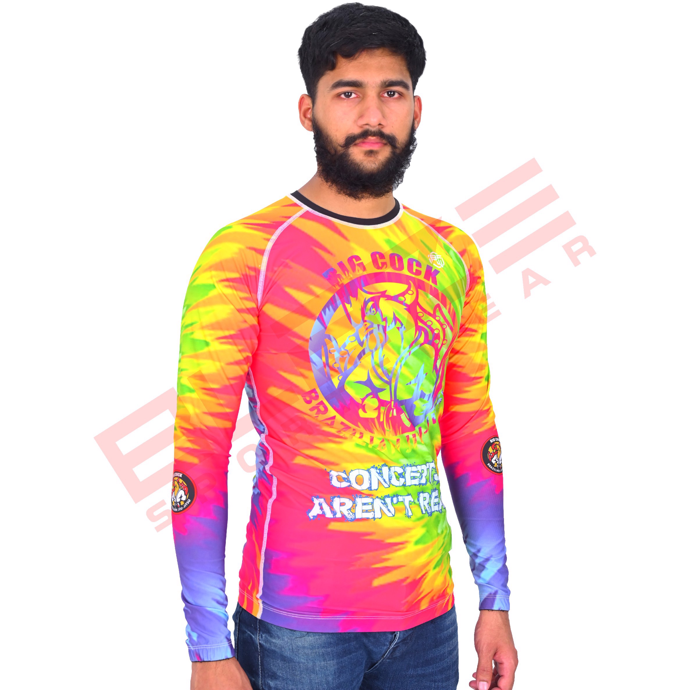 MMA Rash Guard full Sleeve Rash Guard OEM Sublimation printed High Quality BJJ Rash guard breathable - view 3