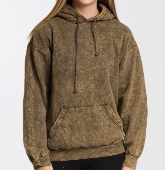 Customized Cotton Fleece Acid wash Hoodies - view 12