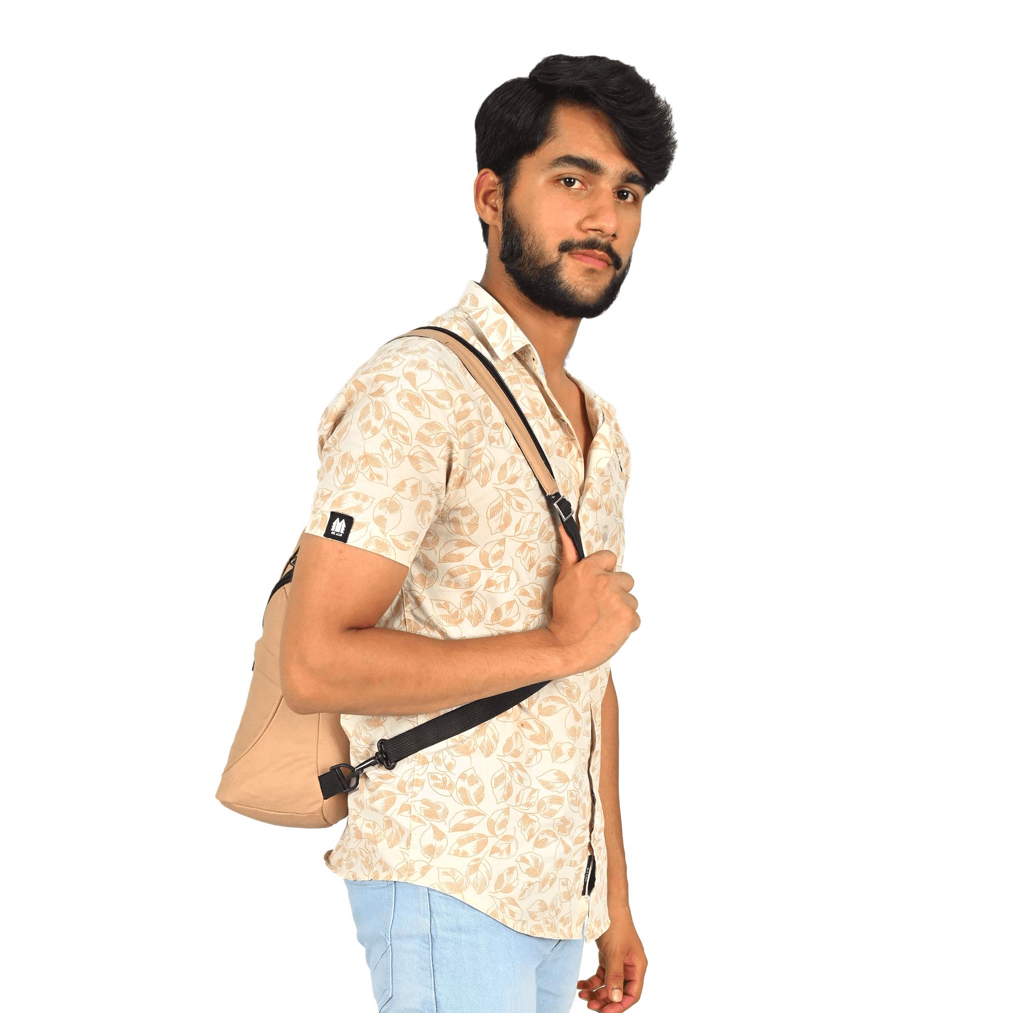 sling bag with multi quick acess pockets 100% cotton canvas 16 oz for adults mens womens - view 3