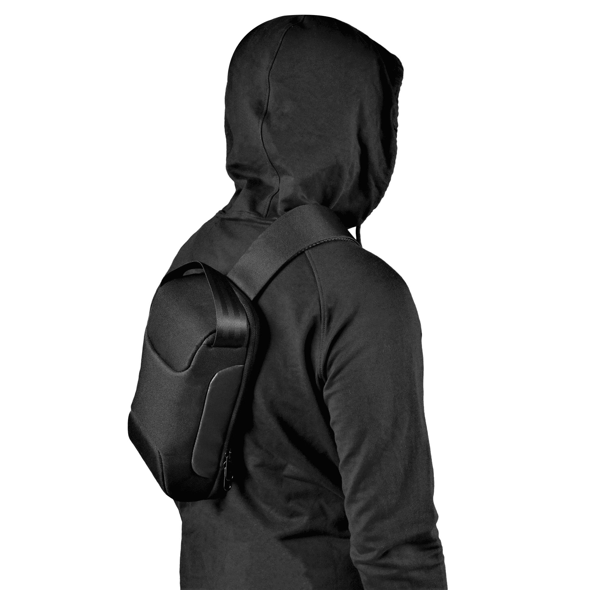 crossbody sling bag with stylish cuts waterproof 600D cardura for unisex