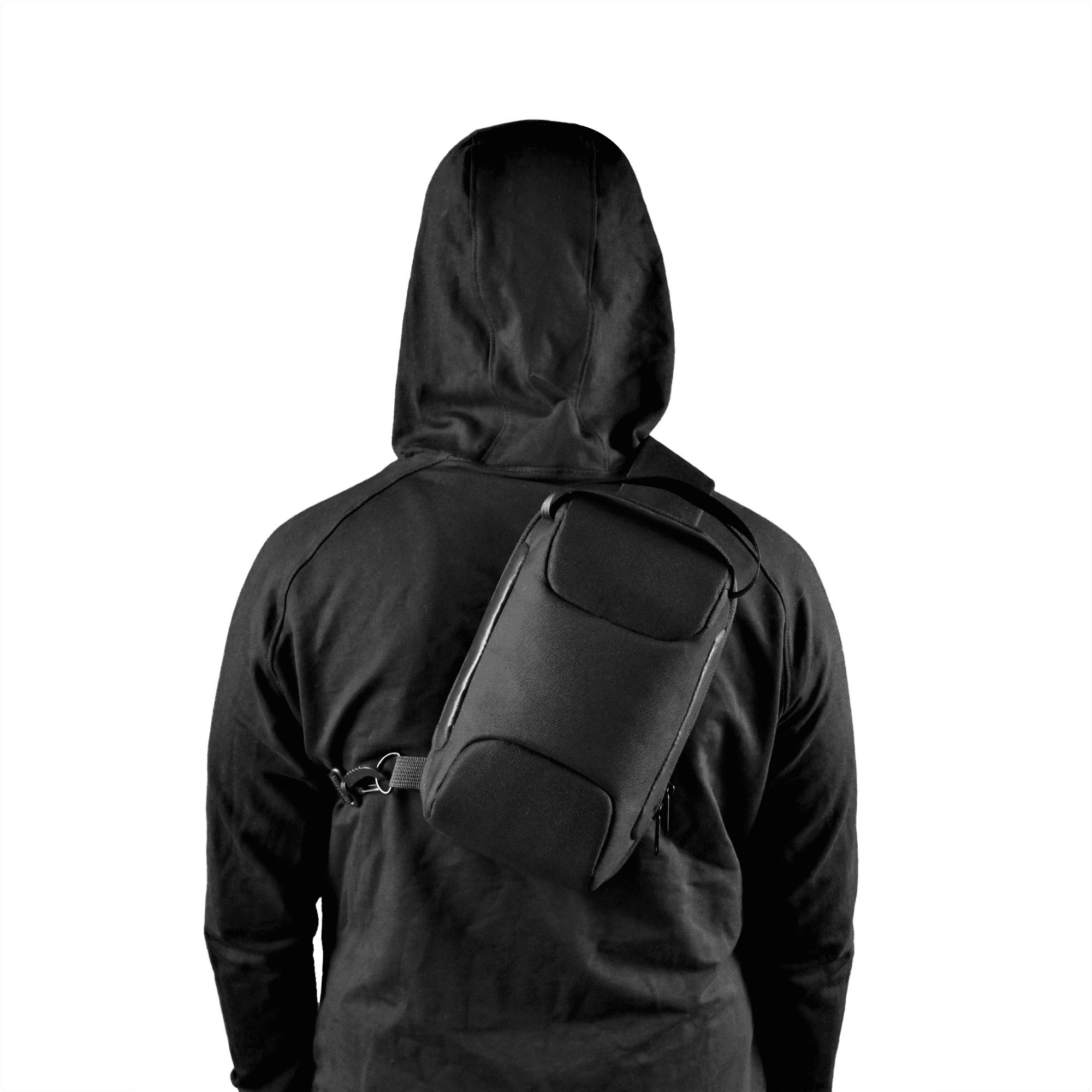 crossbody sling bag with stylish cuts waterproof 600D cardura for unisex - view 2