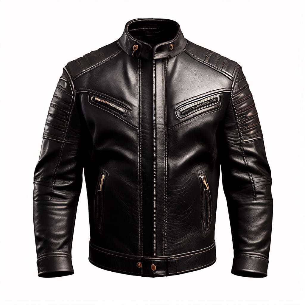 Men's leather Genuine Biker Jackets - view 3