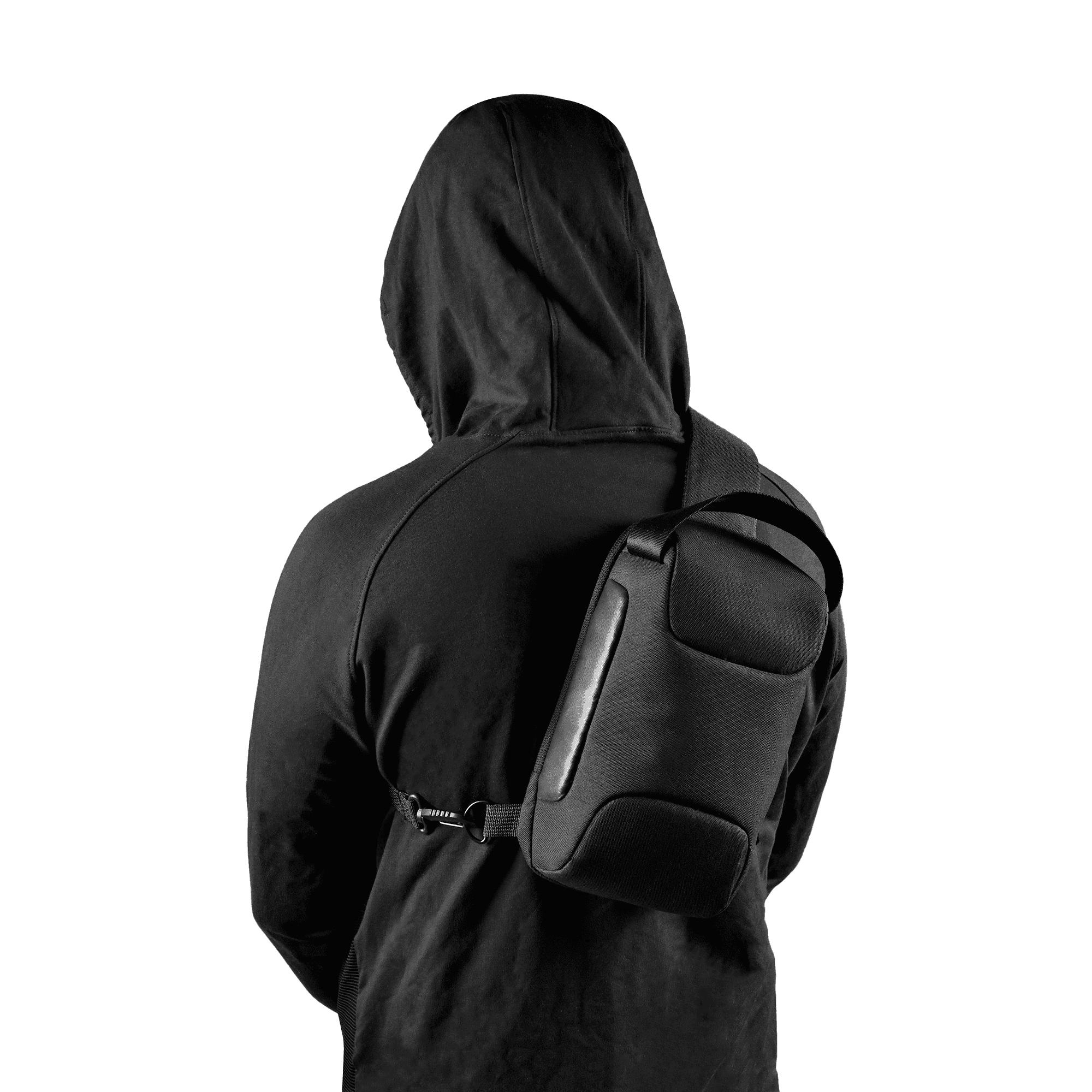 crossbody sling bag with stylish cuts waterproof 600D cardura for unisex - view 3