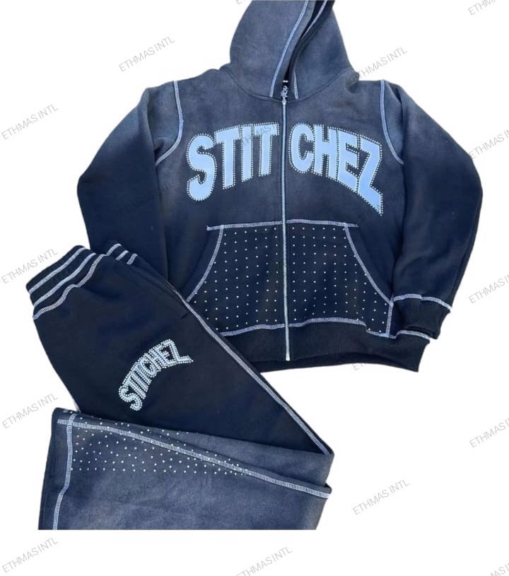Customized Acidwash Zip Hoodie & Flare Pants - view 7