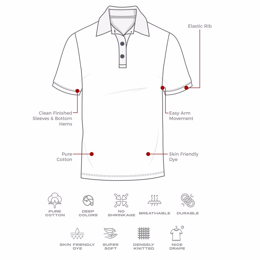 Superior Quality Cotton Polo Shirt featuring your personalized embroidery design - view 4