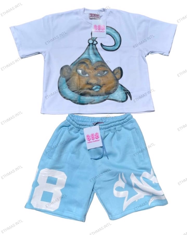 Customized DTF Printing Female Shorts Set - view 17
