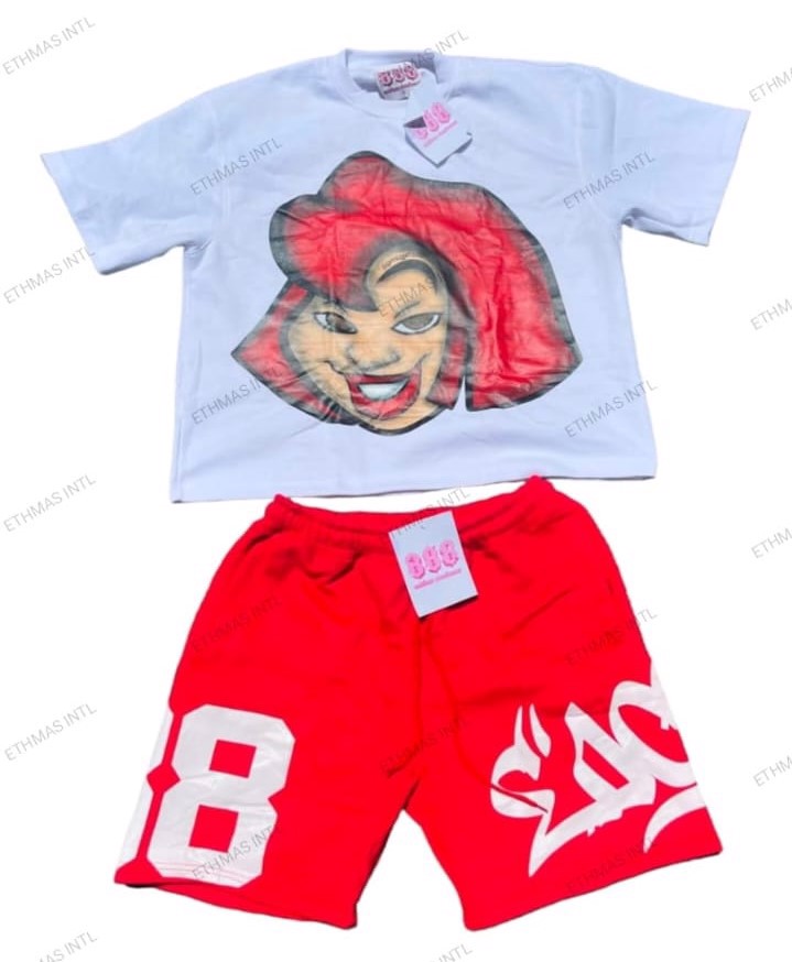 Customized DTF Printing Female Shorts Set - view 18