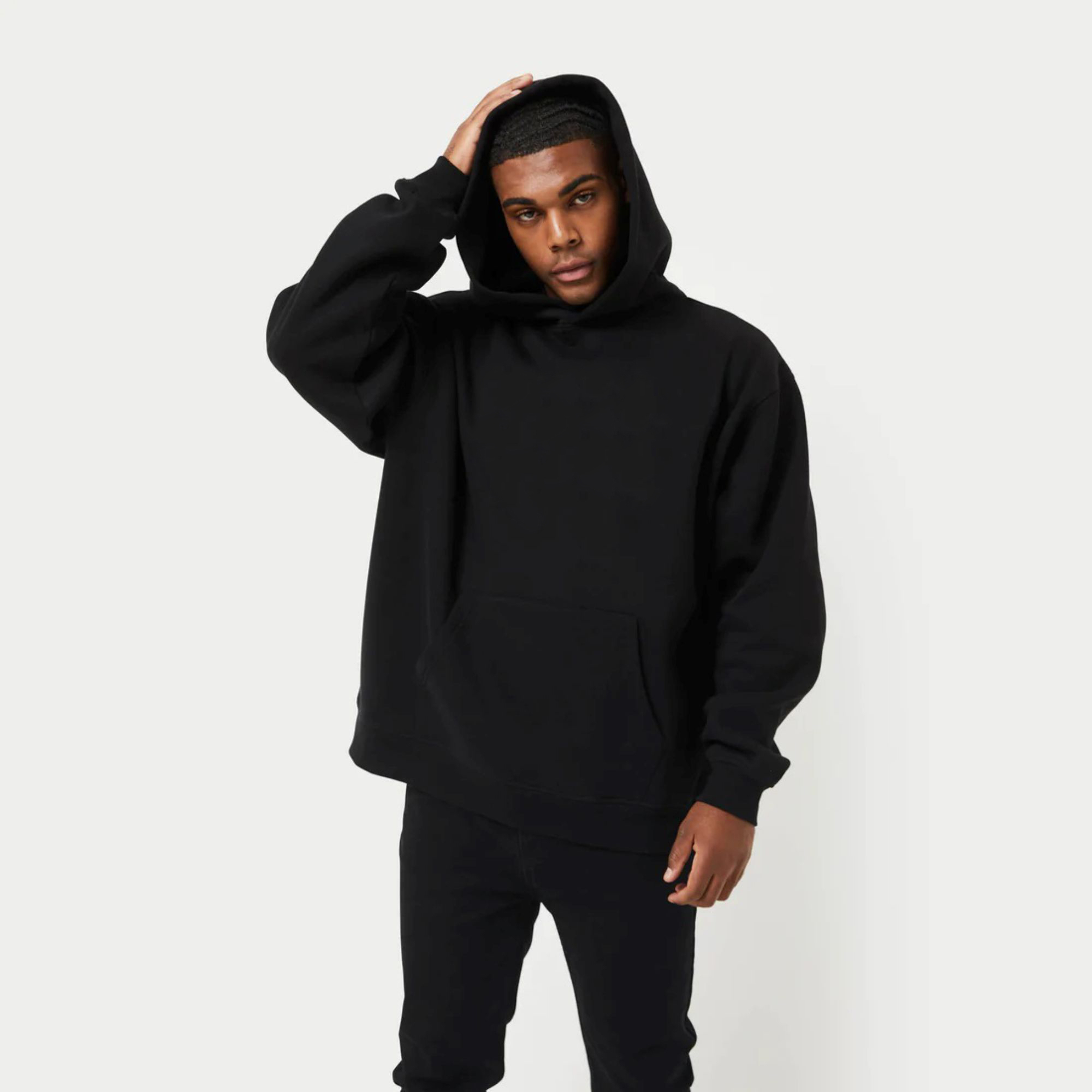 High Quality OEM Plain Heavyweight Fleece Logo Printed Cotton Oversize Custom Unisex Hoodies Mens  - view 3