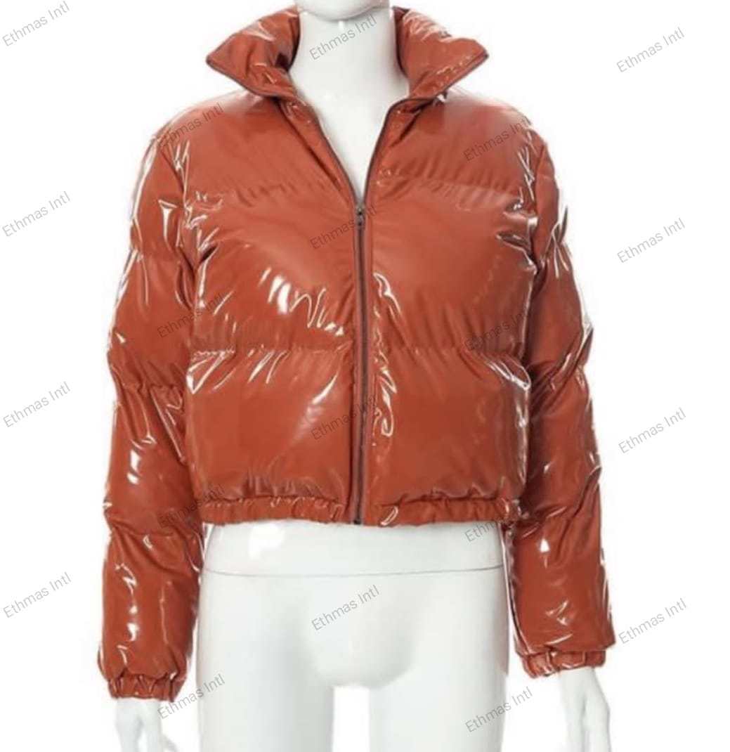 Customized Crop Female Puffer Jackets - view 2