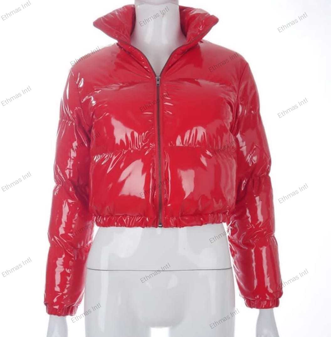 Customized Crop Female Puffer Jackets - view 8