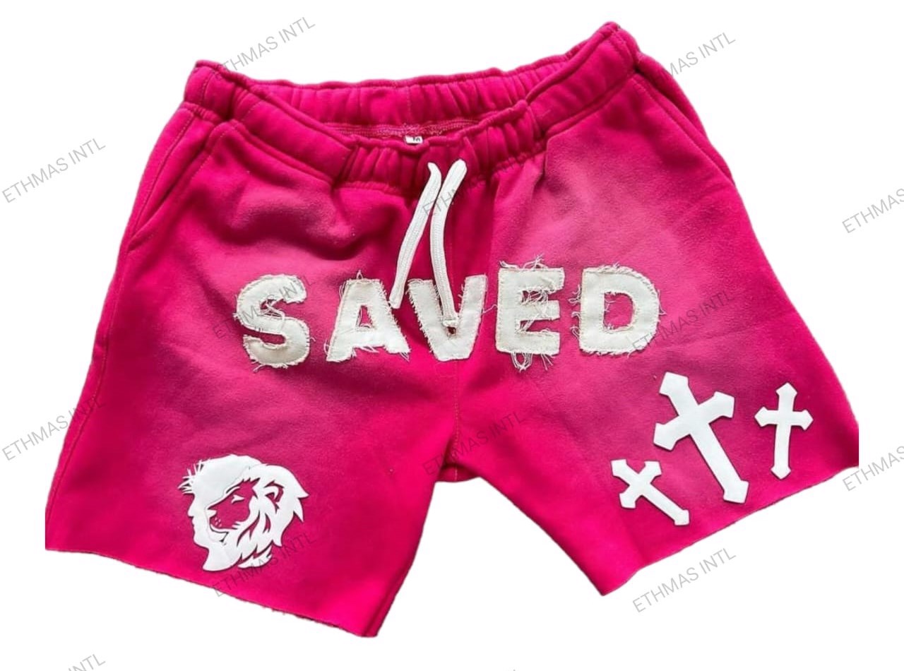 Customized Sun Fade Distressed Embroidery Shorts - view 7